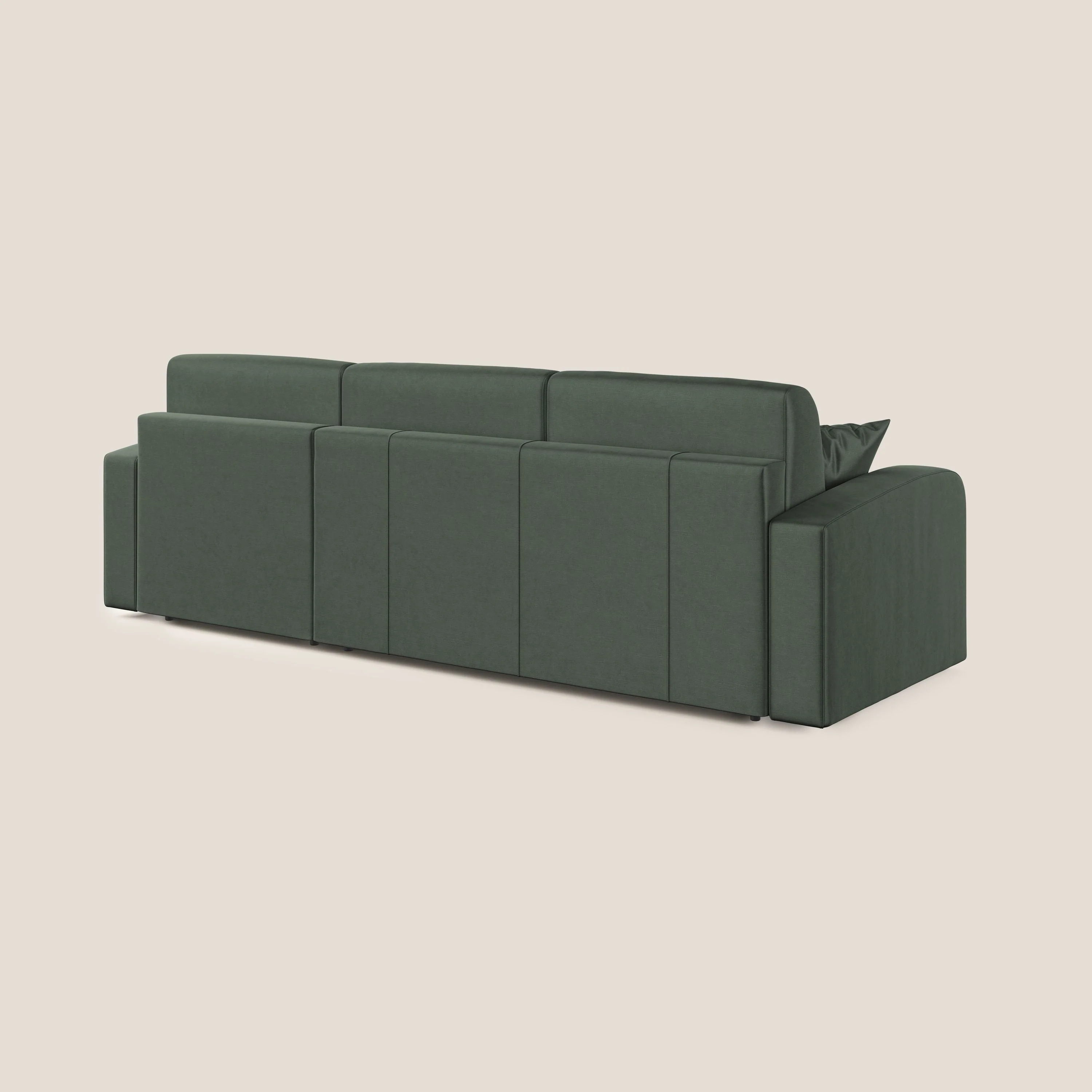 Lebron canapé d'angle convertible en velours T01 vert - Image 7