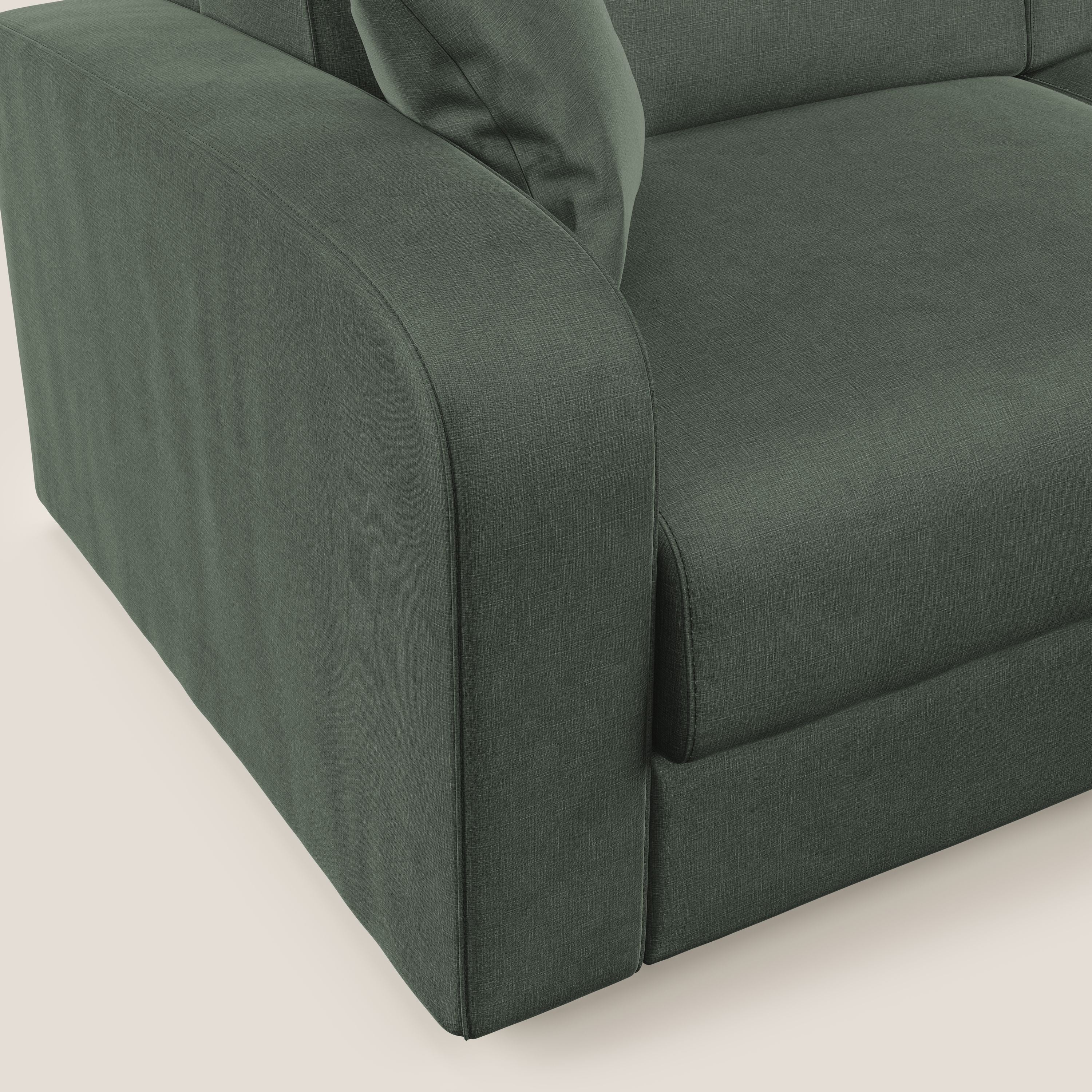 Lebron canapé d'angle convertible en velours T01 vert - Image 8