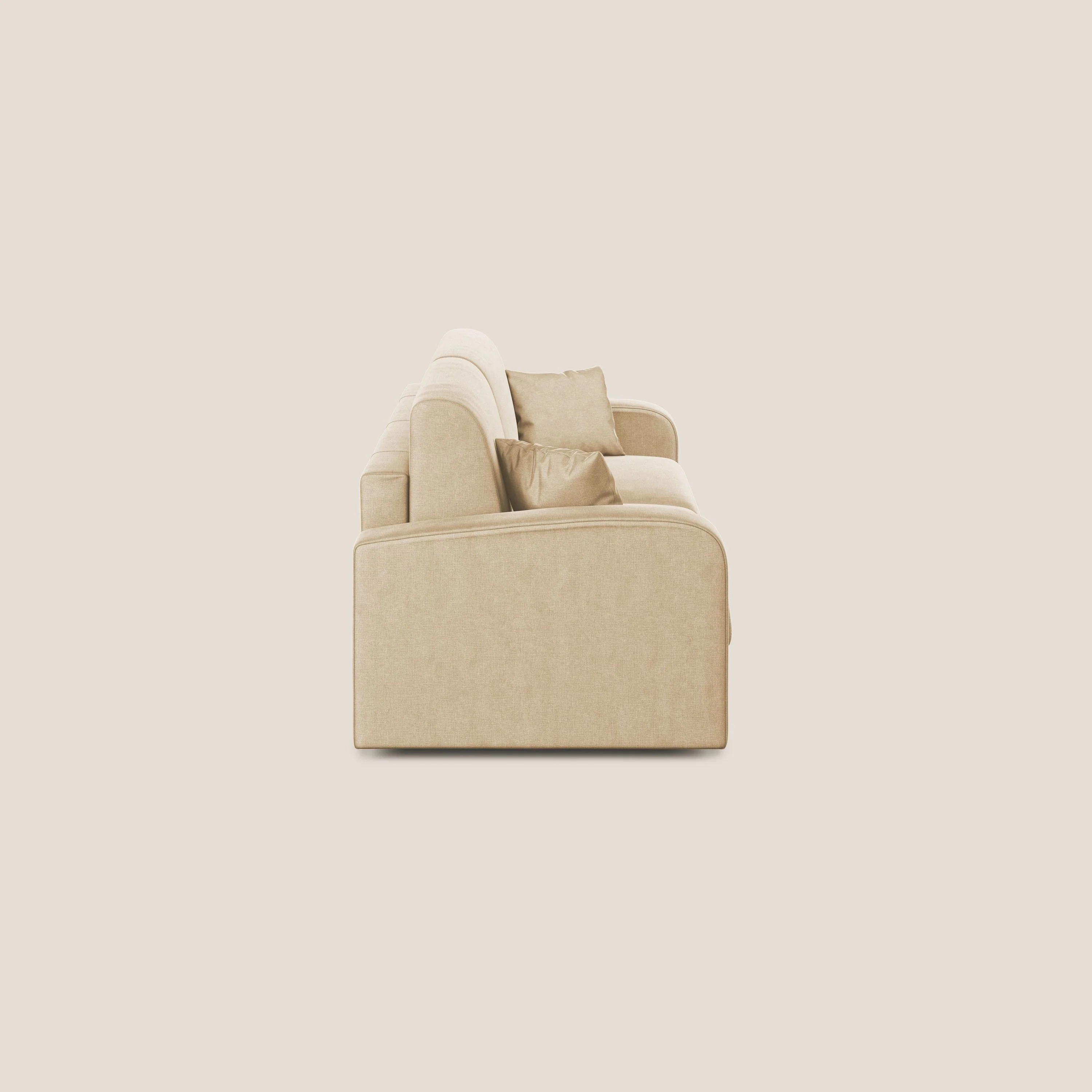 Lebron canapé lit convertible en VELOURS T01 beige - Image 3