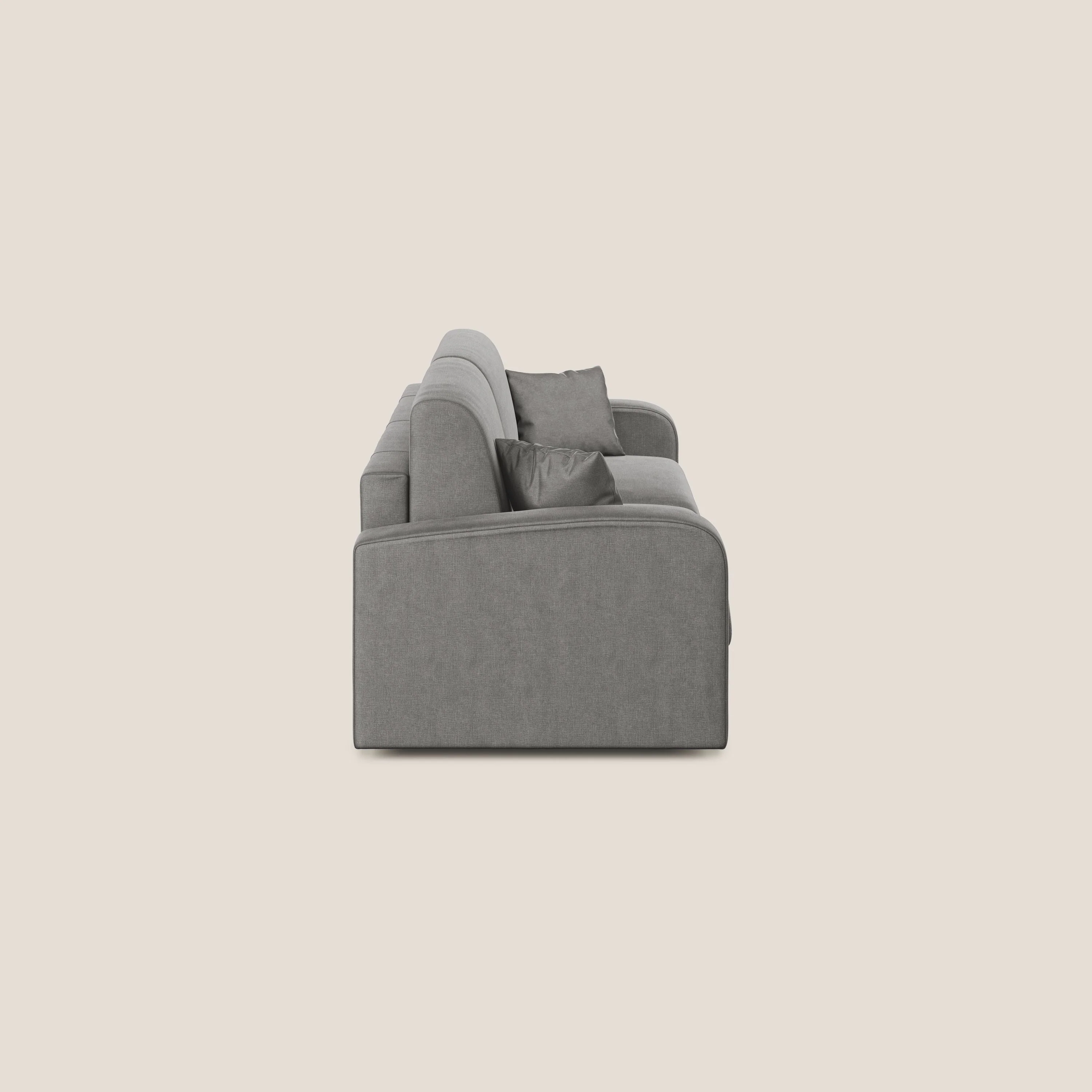 Lebron canapé lit convertible en VELOURS T01 gris - Image 4