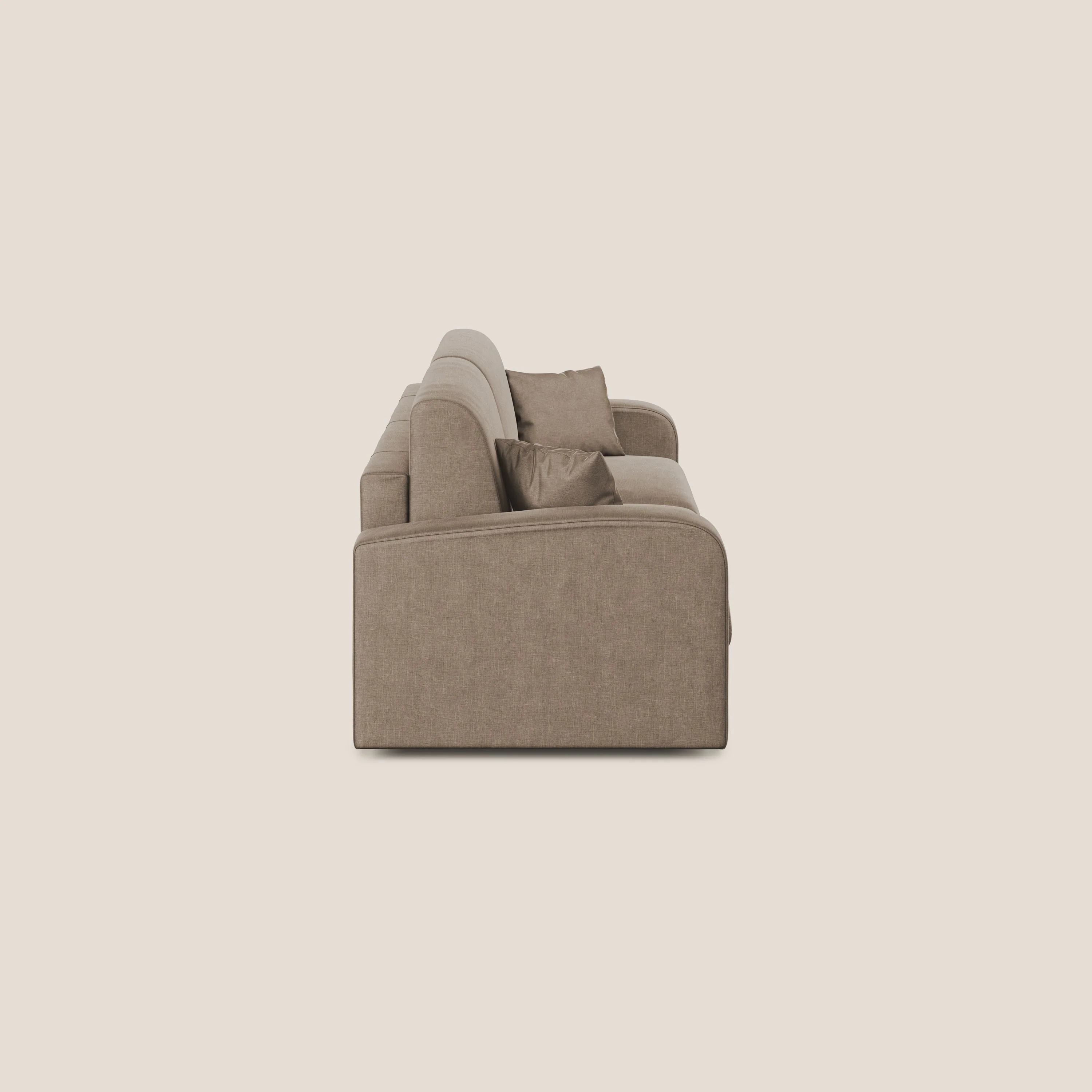 Lebron canapé lit convertible en VELOURS T01 marron - Image 4