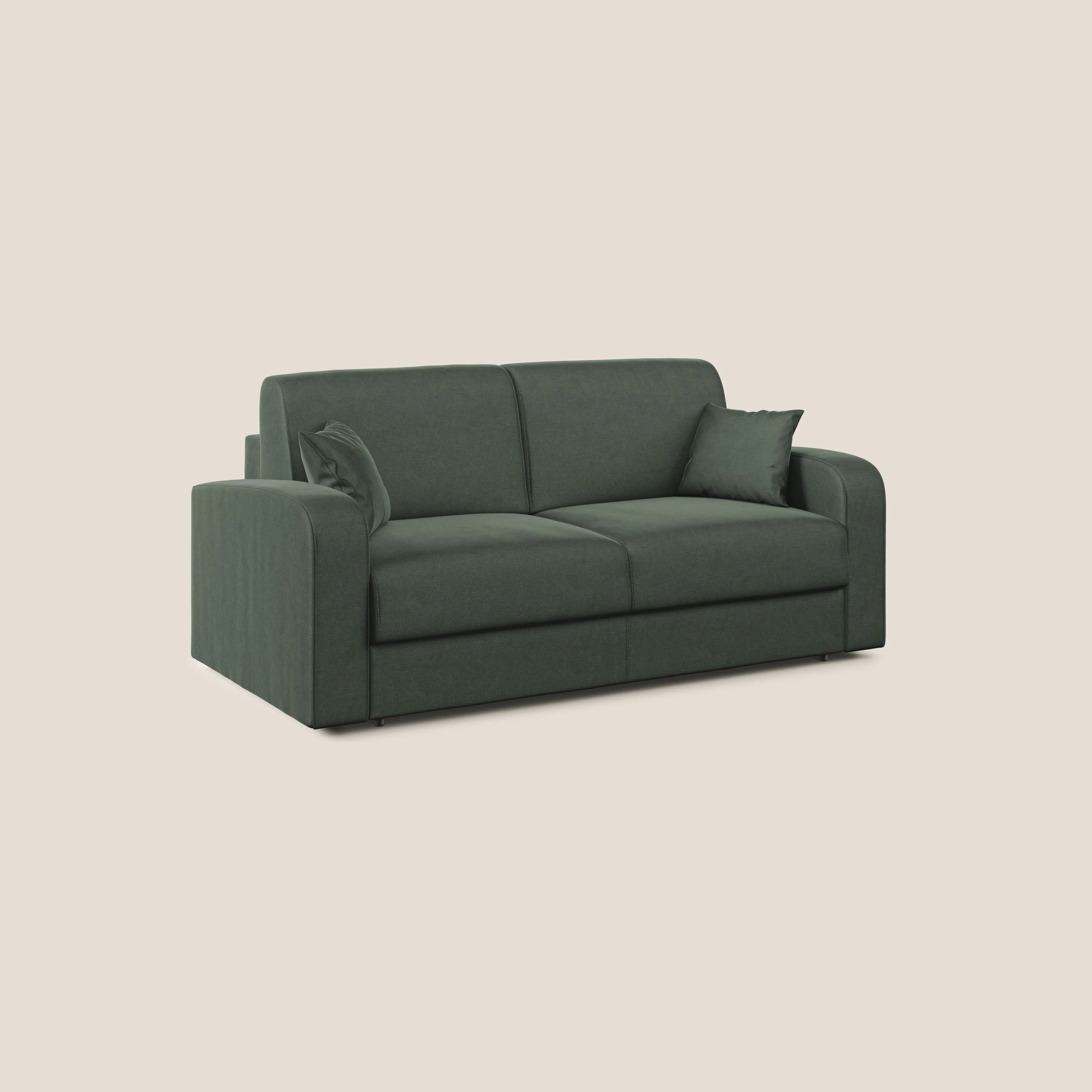 Lebron canapé lit convertible en VELOURS T01 vert - Image 3