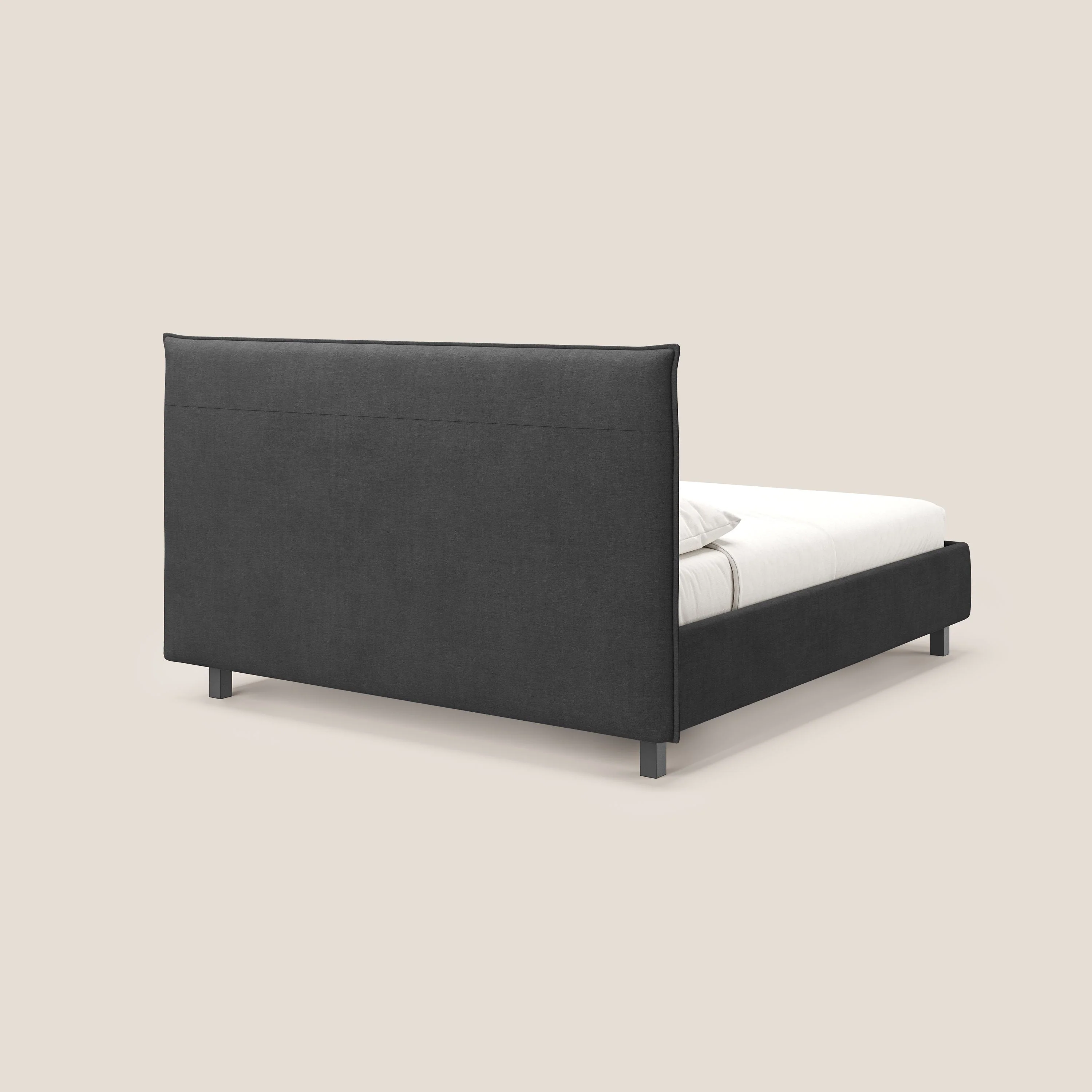 Liam lit coffre avec tête de lit capitonnée en tissu détachable T17 anthracite - Image 7