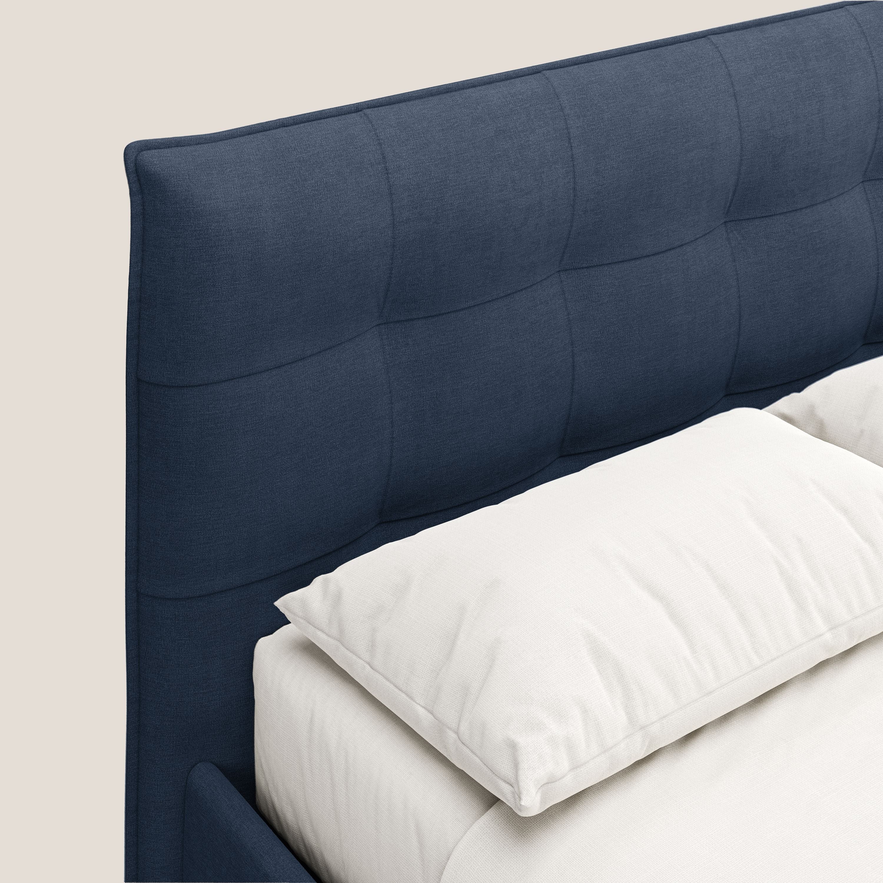 Liam lit coffre avec tête de lit capitonnée en tissu détachable T17 bleu - Image 6