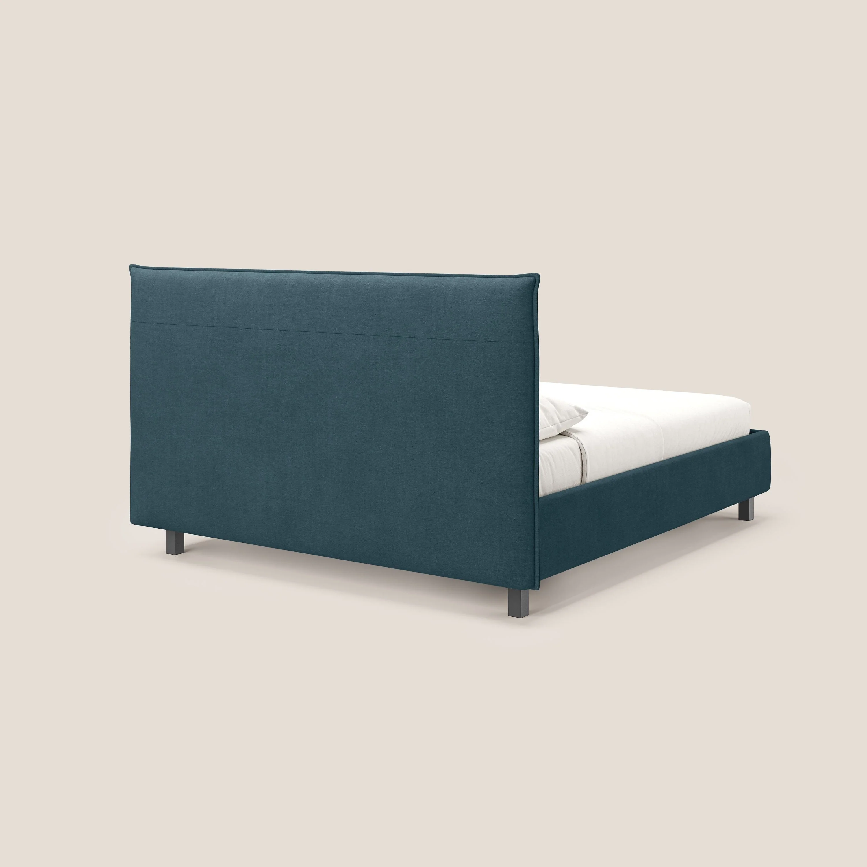 Liam lit coffre avec tête de lit capitonnée en tissu détachable T17 bleu canard - Image 5