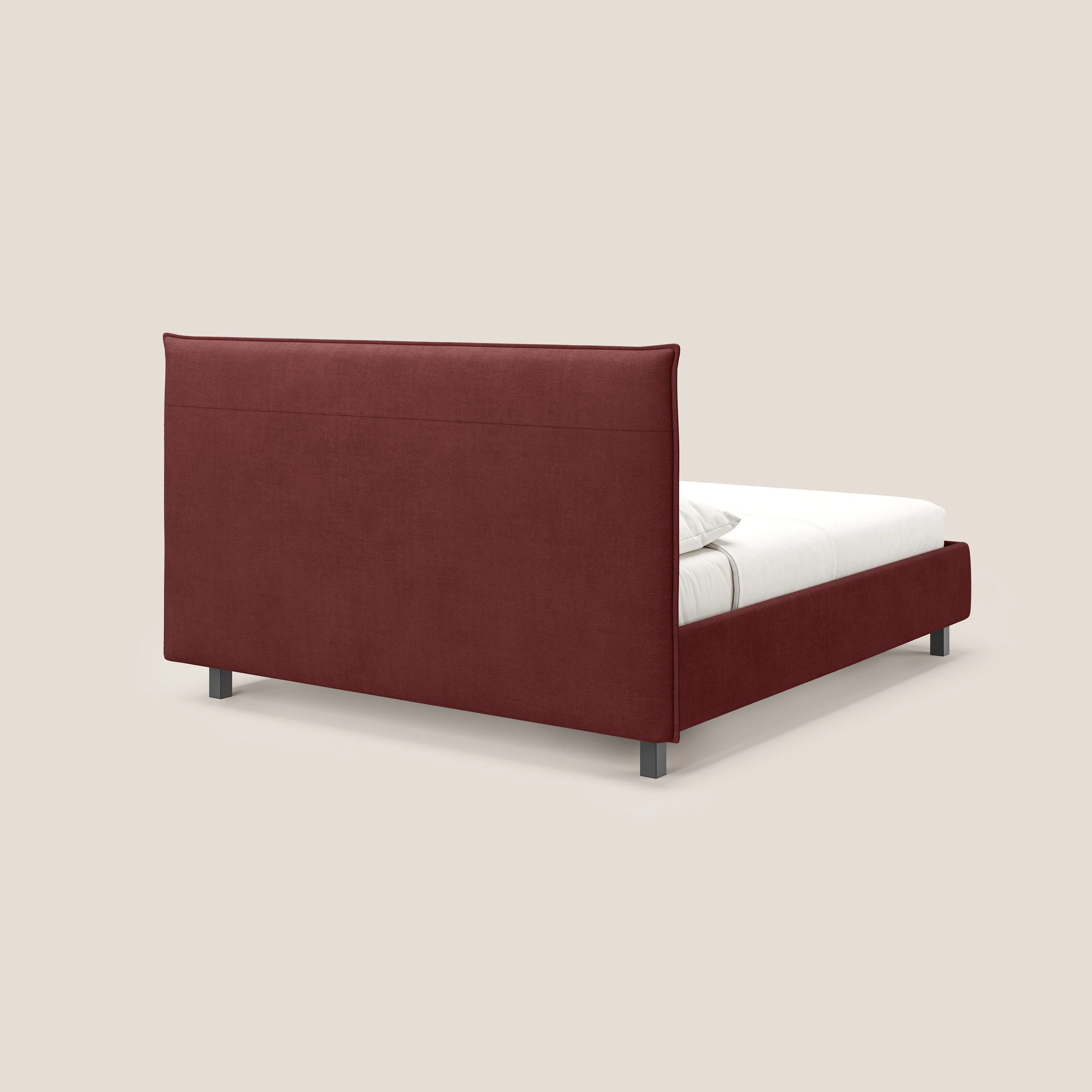 Liam lit coffre avec tête de lit capitonnée en tissu détachable T17 rouge - Image 5