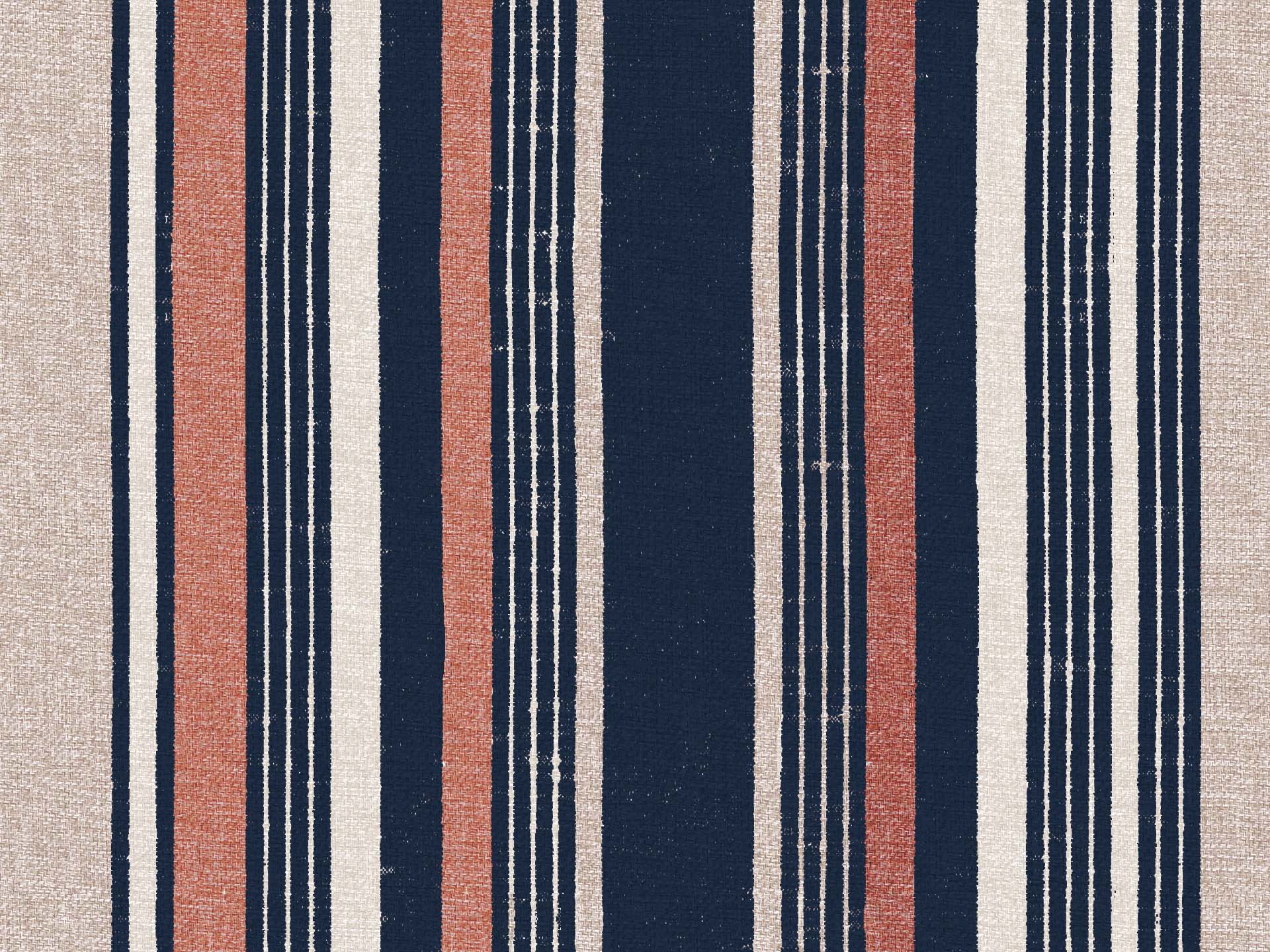 LYNE-STYLE Coussins à motifs rayés en tissu imperméable disponible en 2 couleurs orange - Image 2