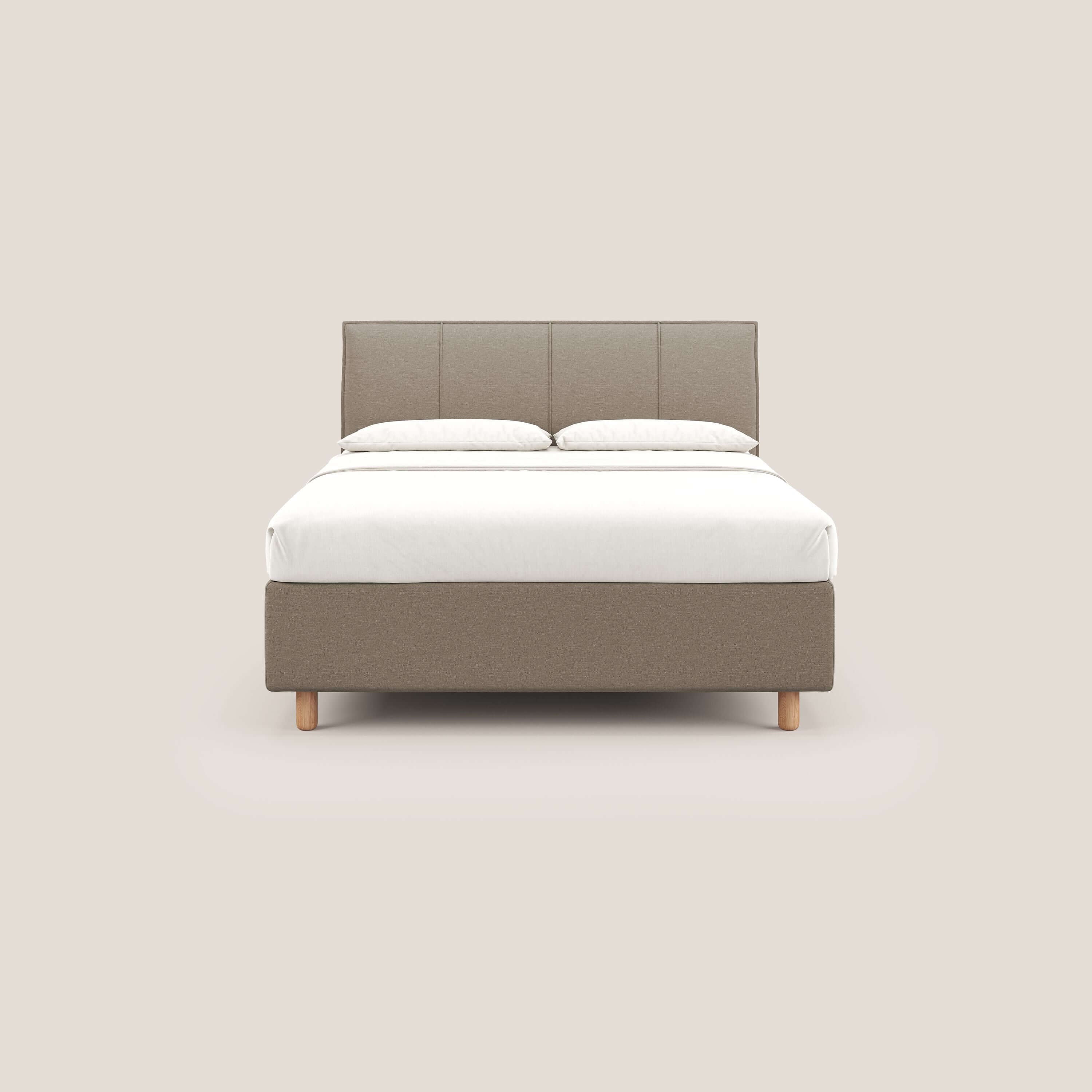 Lothar Lit avec maxi coffre aux dimensions réduites en tissu imperméable T13 beige - Image 3