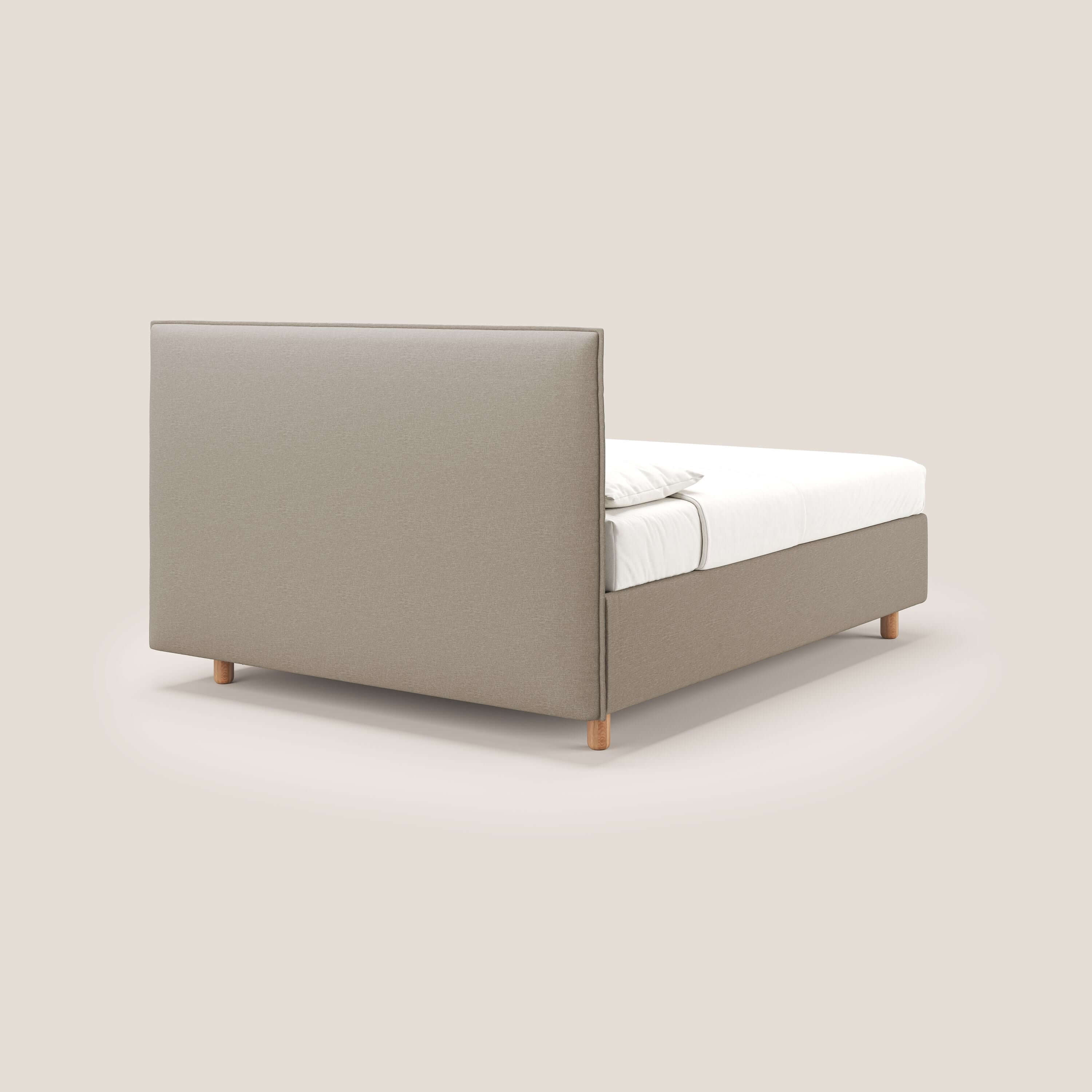 Lothar Lit avec maxi coffre aux dimensions réduites en tissu imperméable T13 beige - Image 4