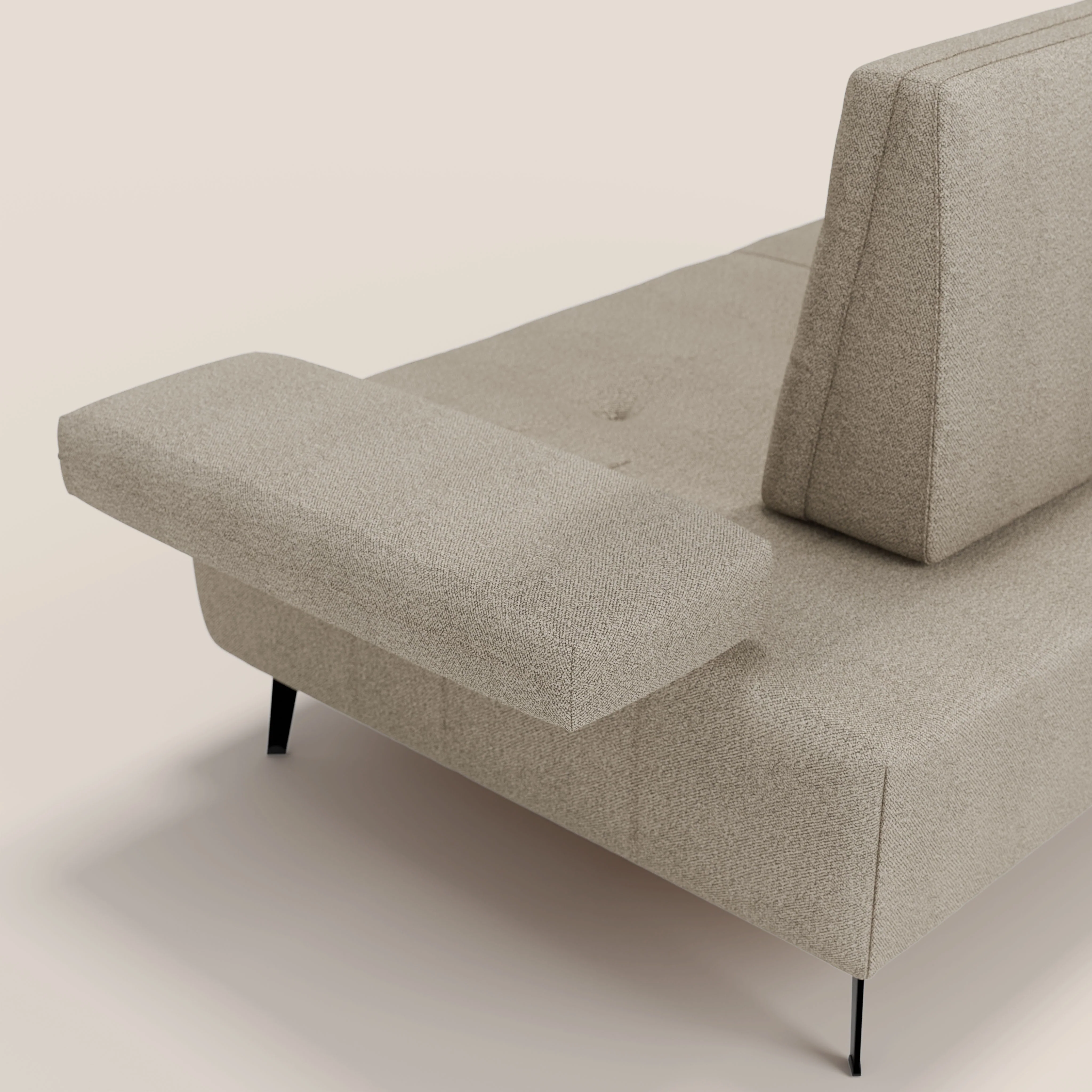 Lugano Canapé 3 places avec dossiers coulissants et accoudoirs réglables en bouclette douce et imperméable T07 beige - Image 8
