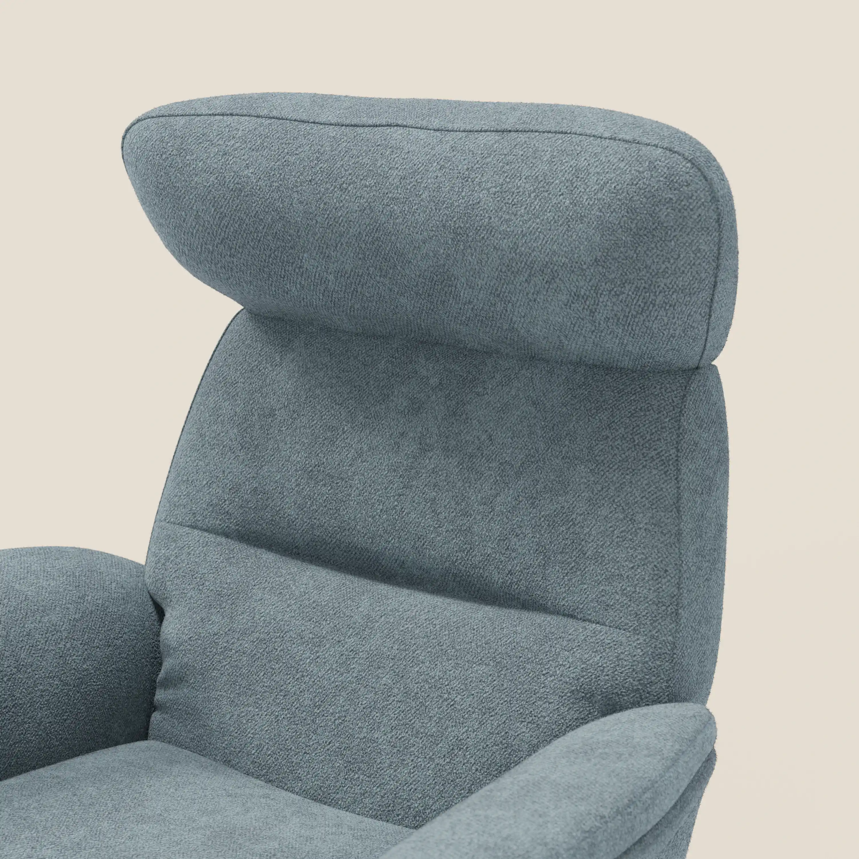 Lunor Fauteuil relax avec pouf en tissu bouclé imperméable T07 - Image 7