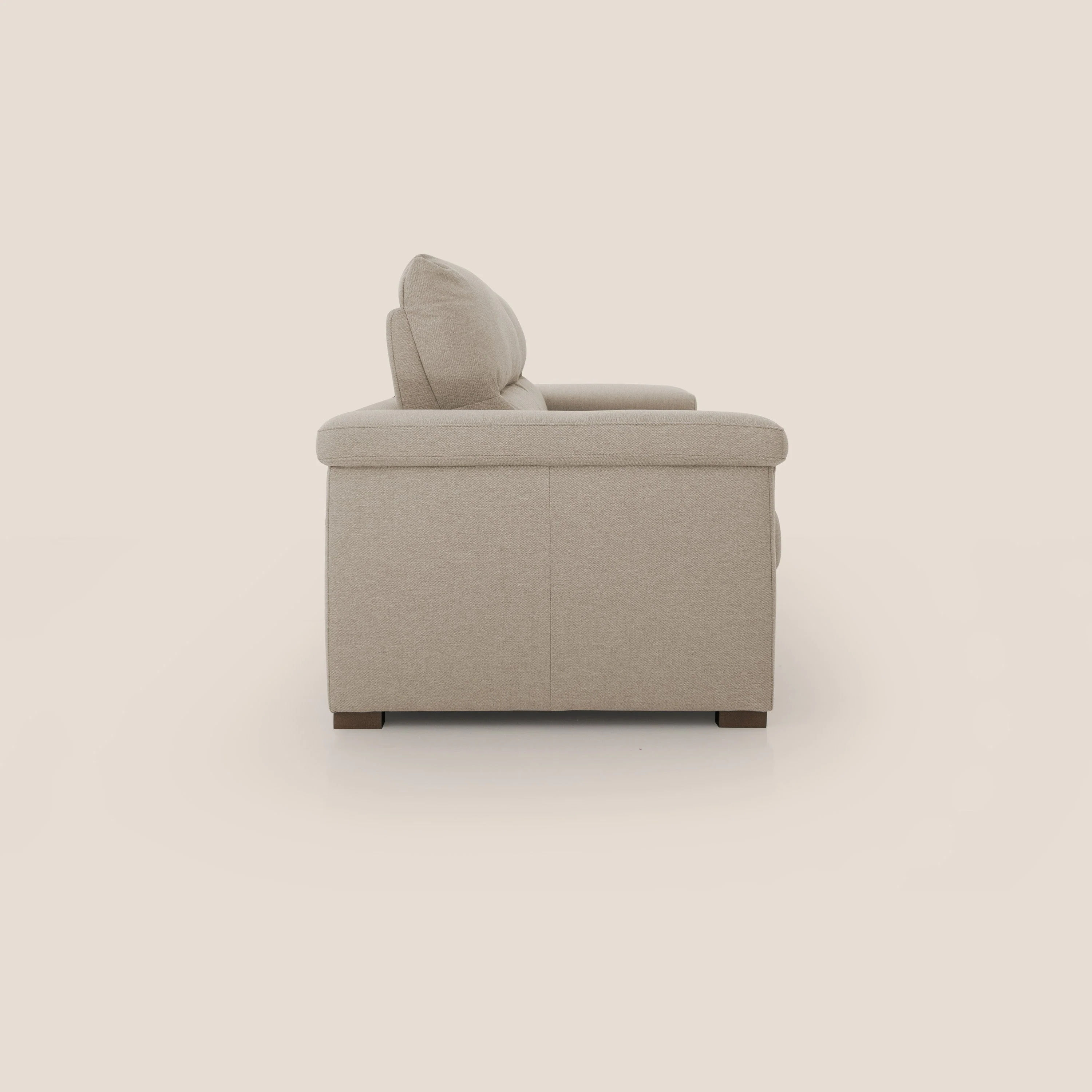 Magnolia canapé convertible avec matelas H 18cm et dossier haut et moelleux en tissu détachable T05 beige - Image 7