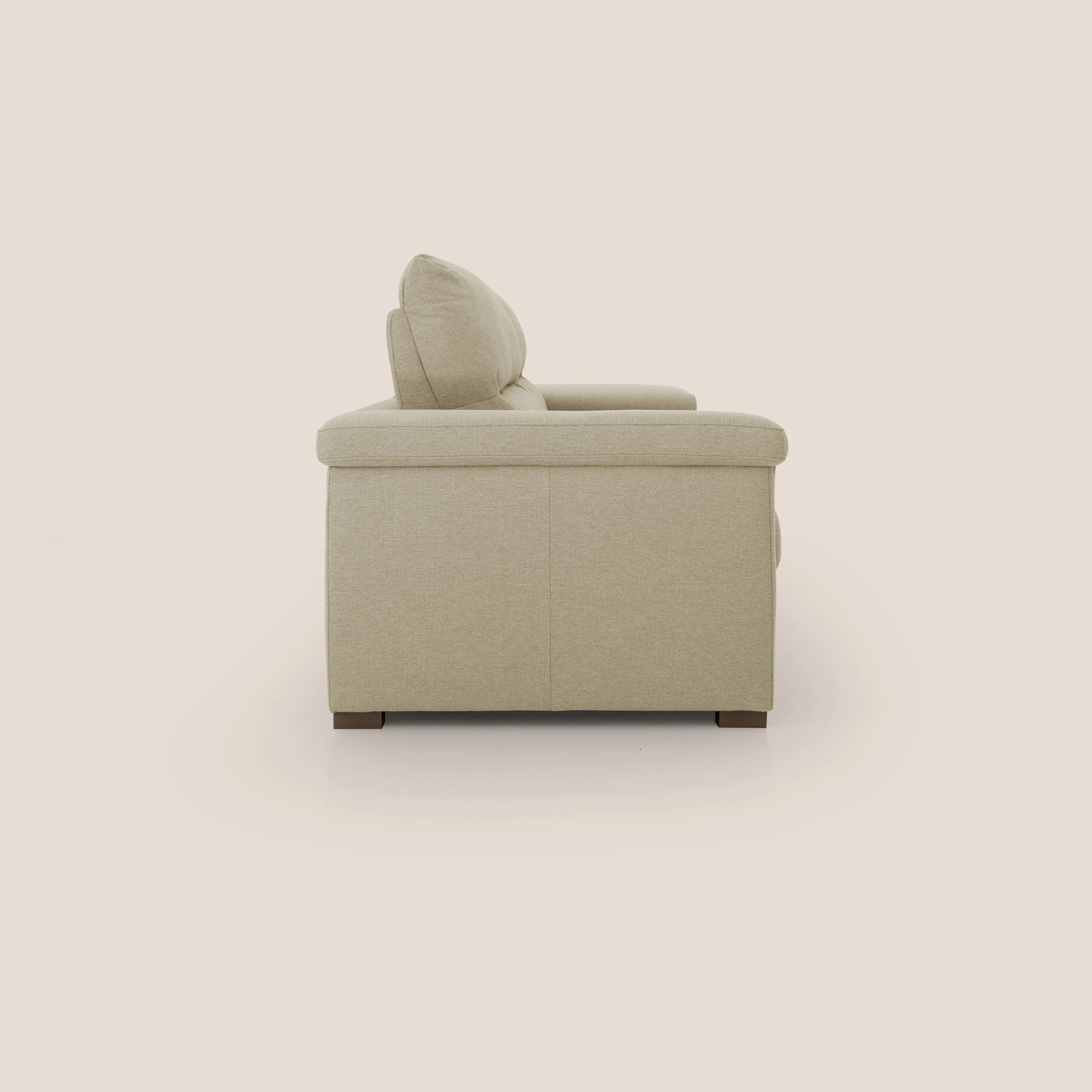 Magnolia canapé convertible avec matelas H 18cm et dossier haut et moelleux en tissu détachable T05 chameau - Image 7
