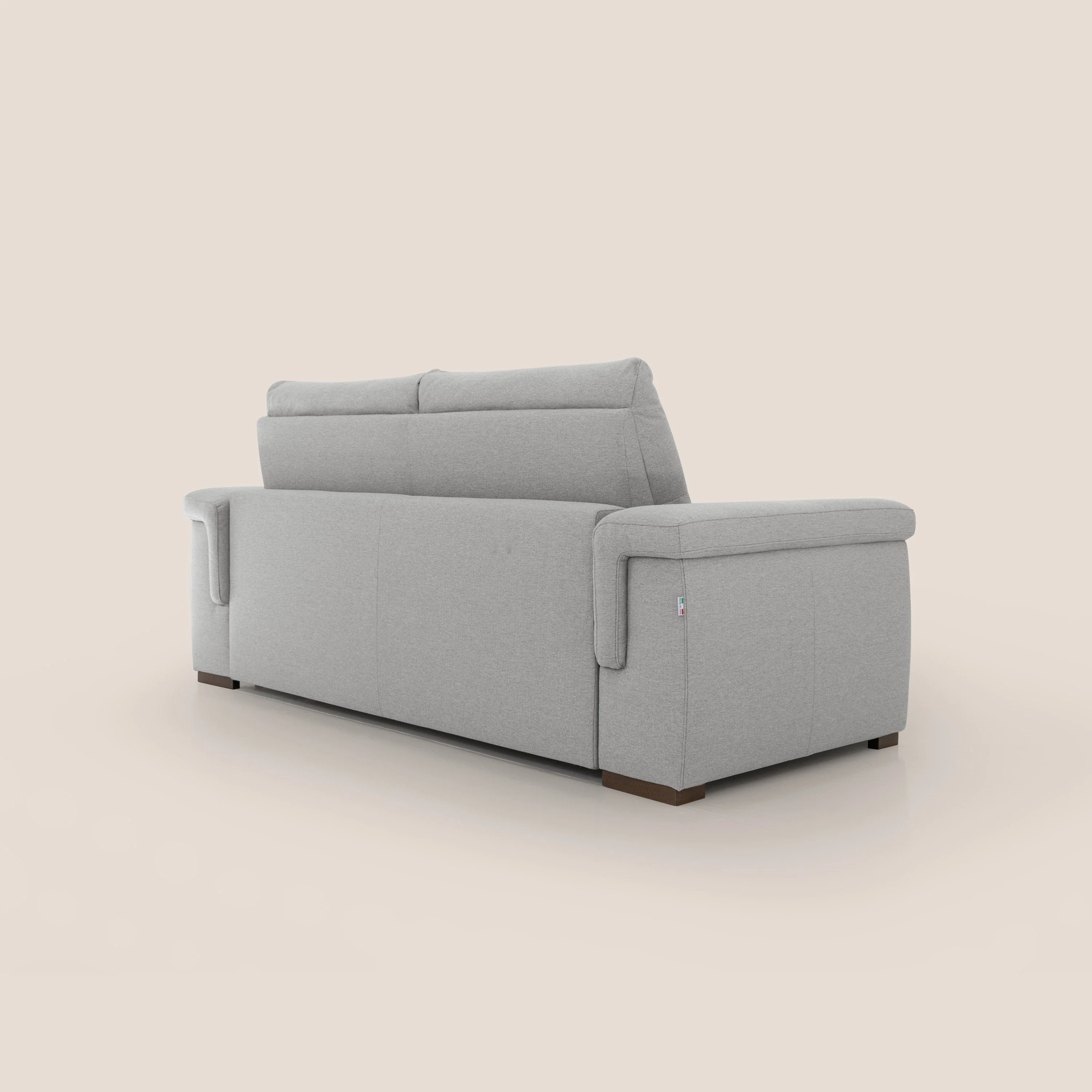 Magnolia canapé convertible avec matelas H 18cm et dossier haut et moelleux en tissu détachable T05 gris - Image 8