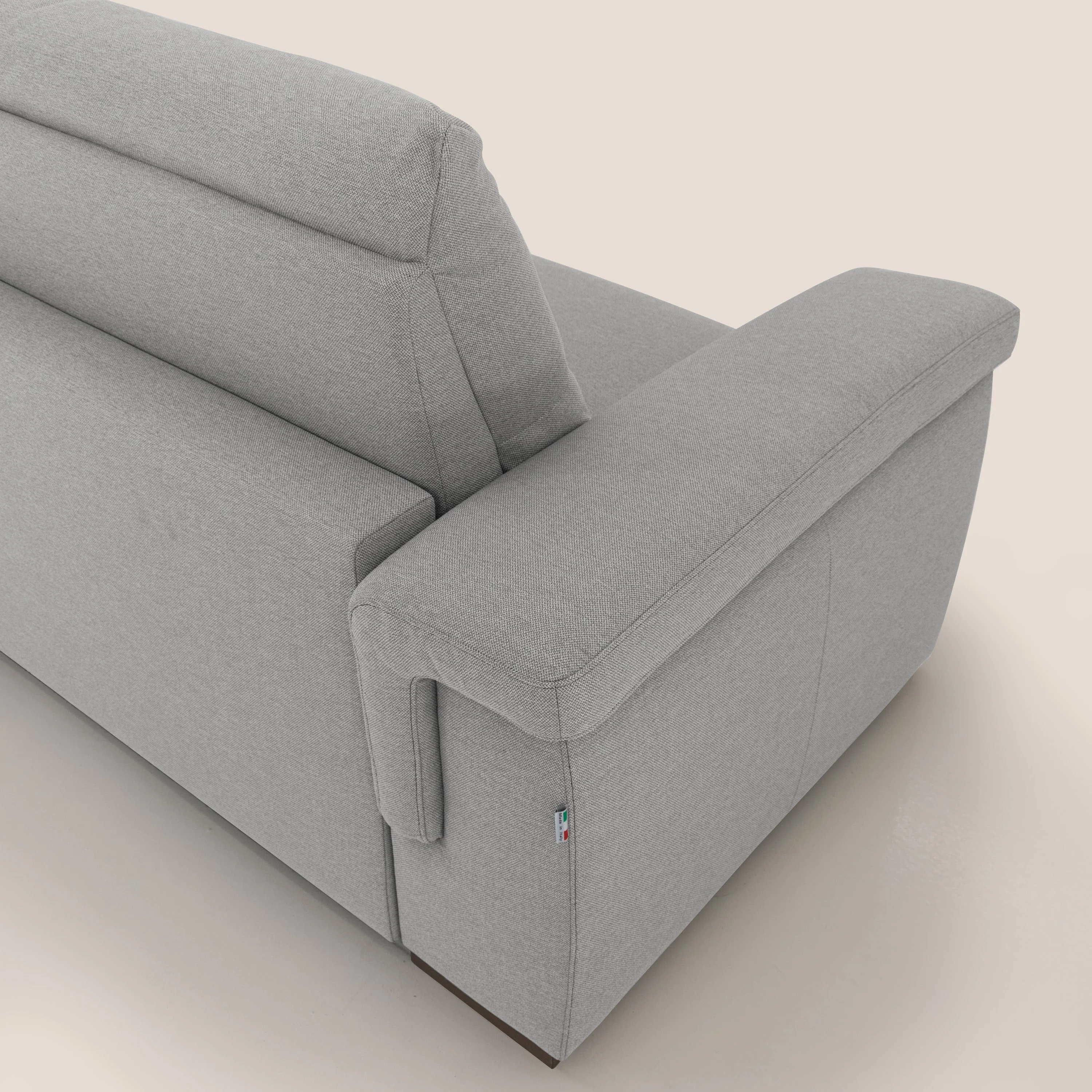 Magnolia canapé convertible avec matelas H 18cm et dossier haut et moelleux en tissu détachable T05 gris - Image 9