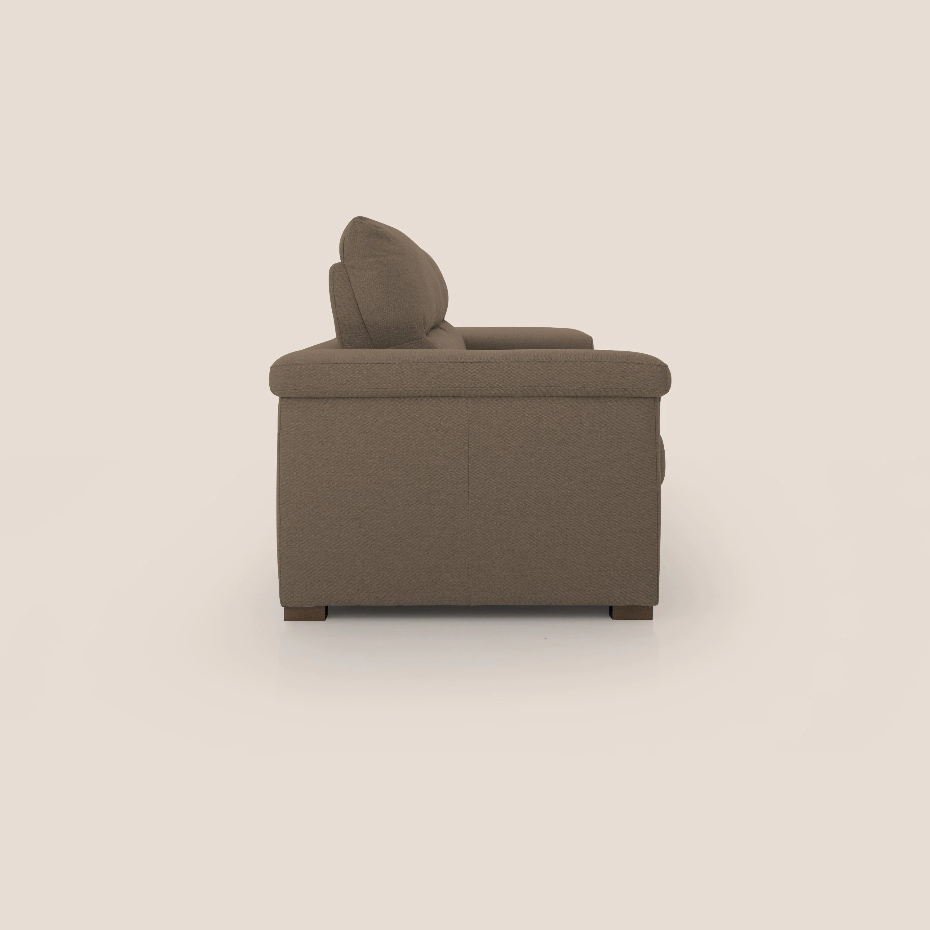 Magnolia canapé convertible avec matelas H 18cm et dossier haut et moelleux en tissu détachable T05 marron - Image 7