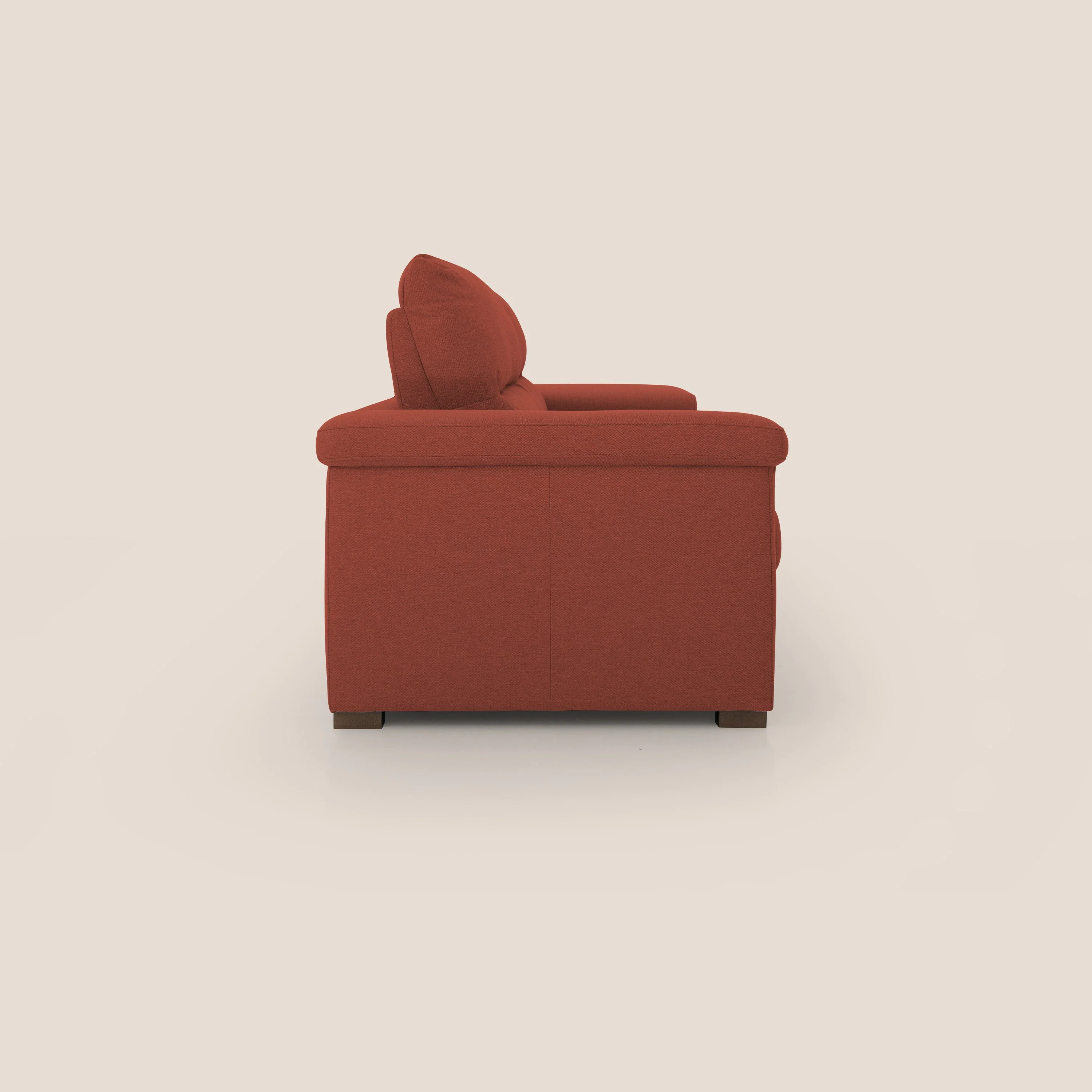 Magnolia canapé convertible avec matelas H 18cm et dossier haut et moelleux en tissu détachable T05 rouge - Image 7