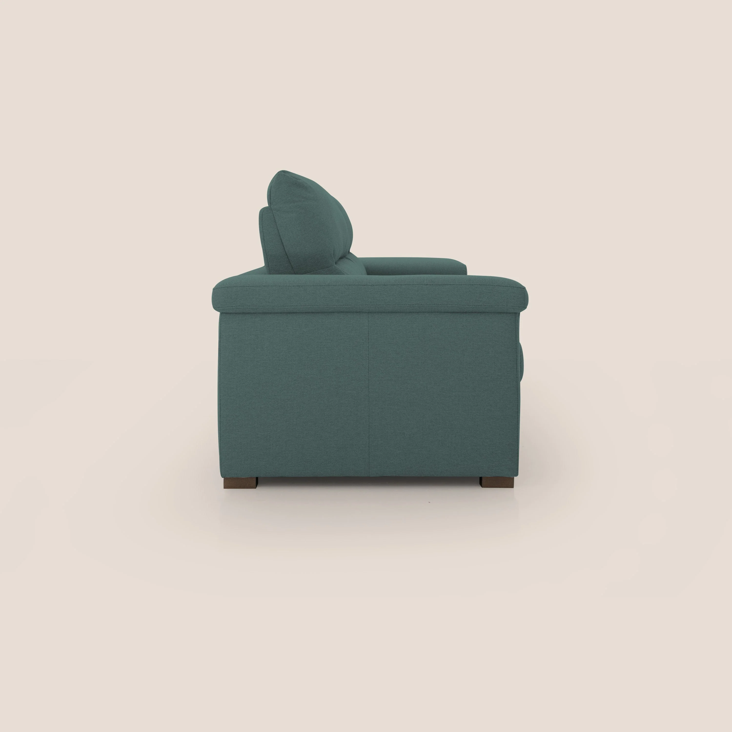 Magnolia canapé convertible avec matelas H 18cm et dossier haut et moelleux en tissu détachable T05 vert - Image 7