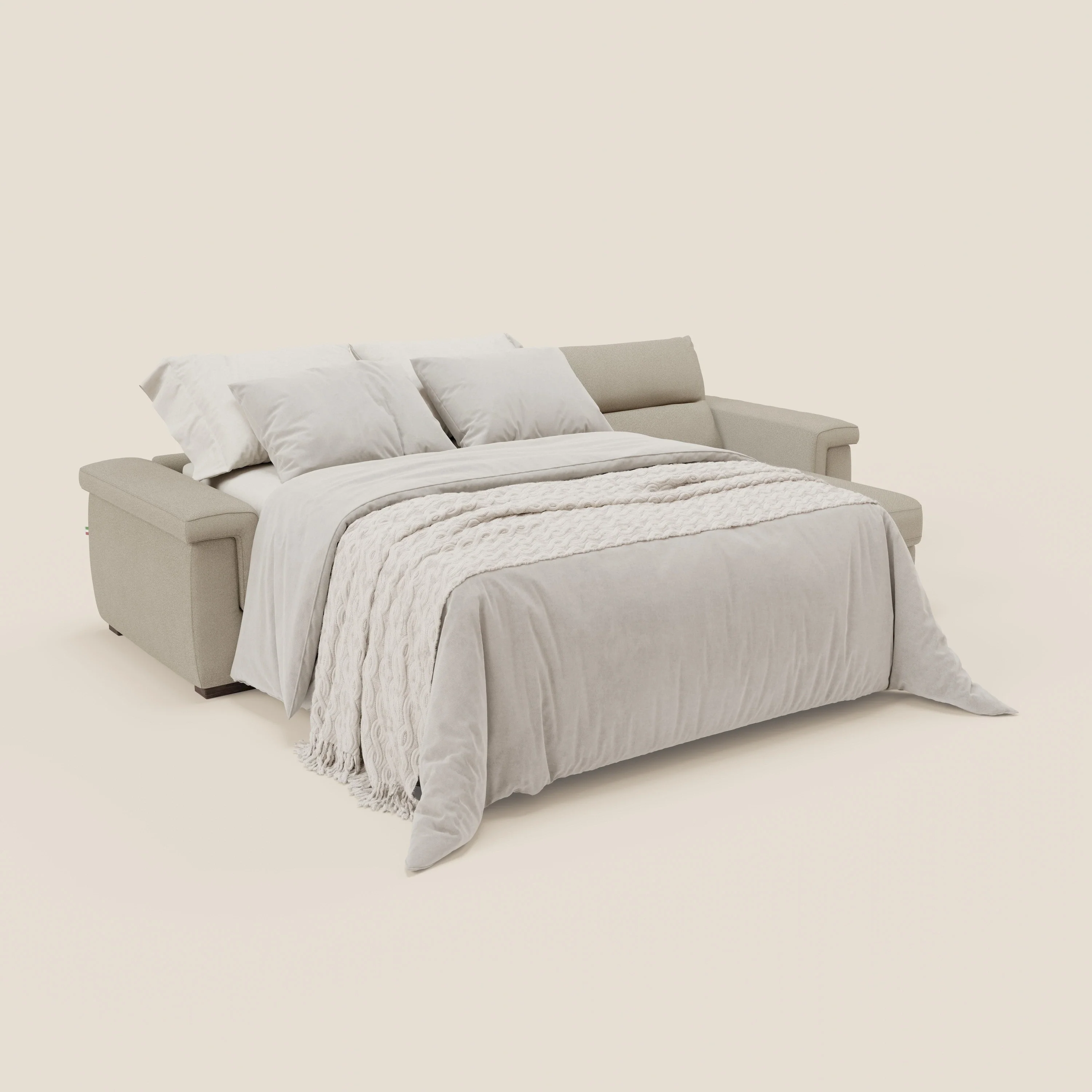 Magnolia canapé d'angle convertible avec méridienne coffre - matelas H 18cm en tissu détachable T05 - Image 2