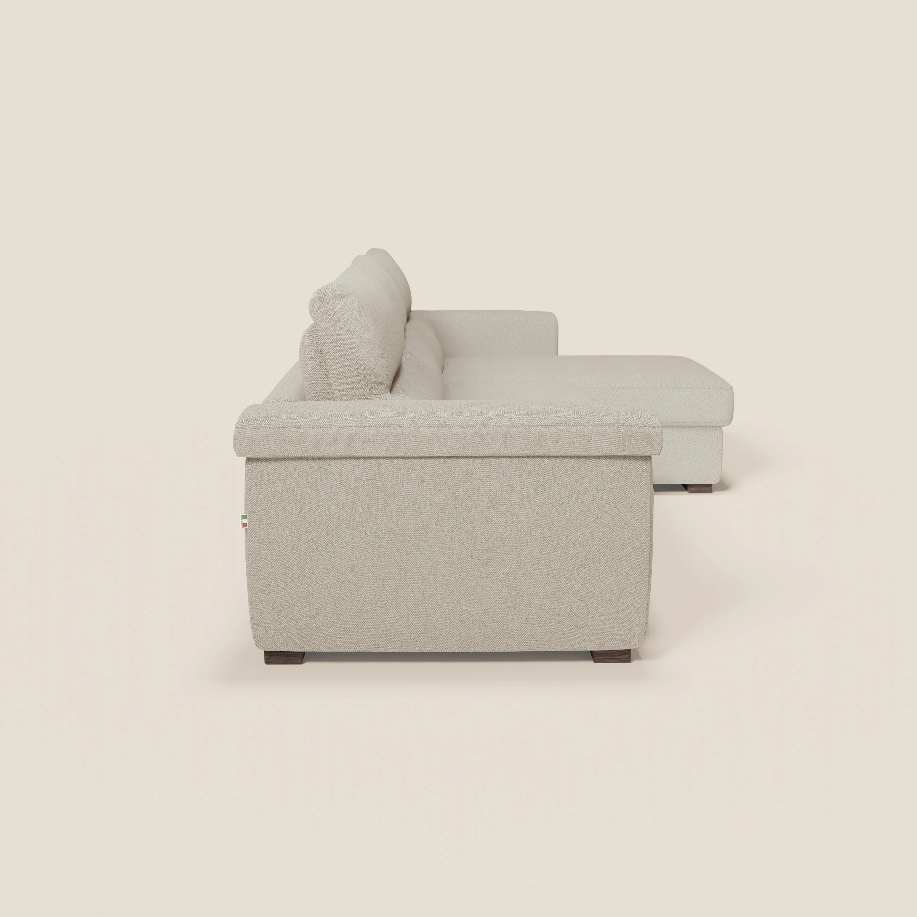 Magnolia canapé d'angle convertible avec méridienne coffre - matelas H 18cm en tissu détachable T05 - Image 4