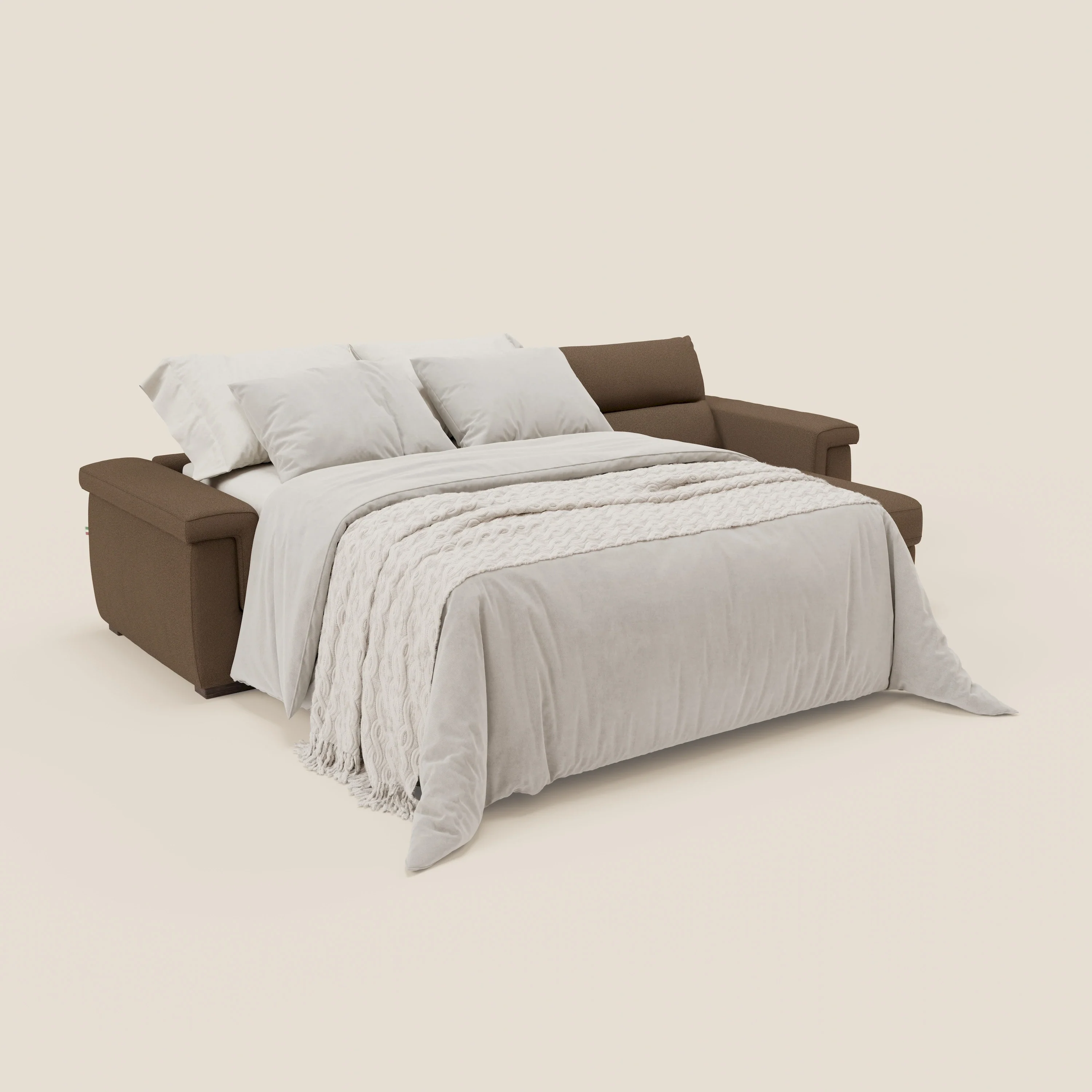 Magnolia canapé d'angle convertible avec méridienne coffre - matelas H 18cm en tissu détachable T05 - Image 2