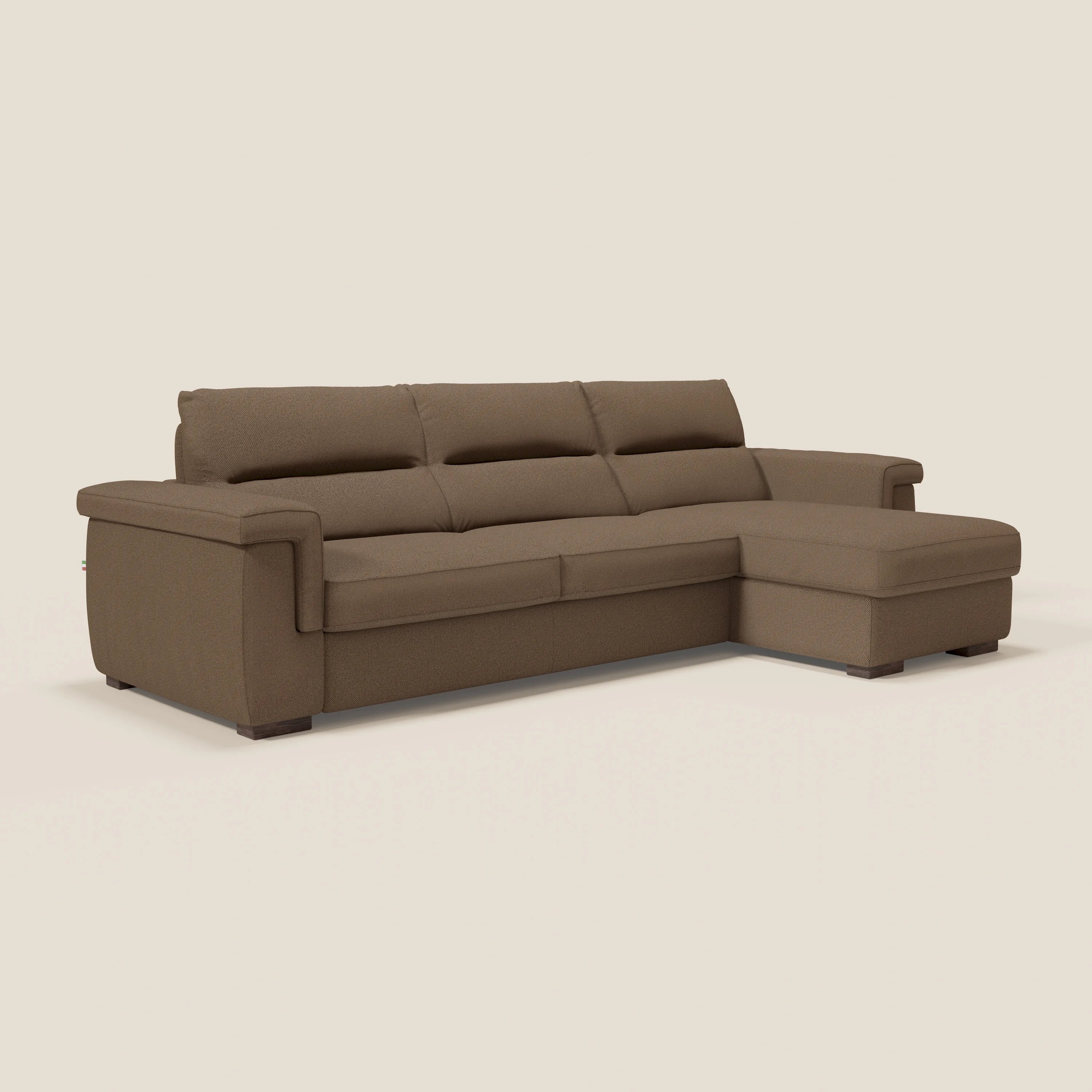 Magnolia canapé d'angle convertible avec méridienne coffre - matelas H 18cm en tissu détachable T05 - Image 3