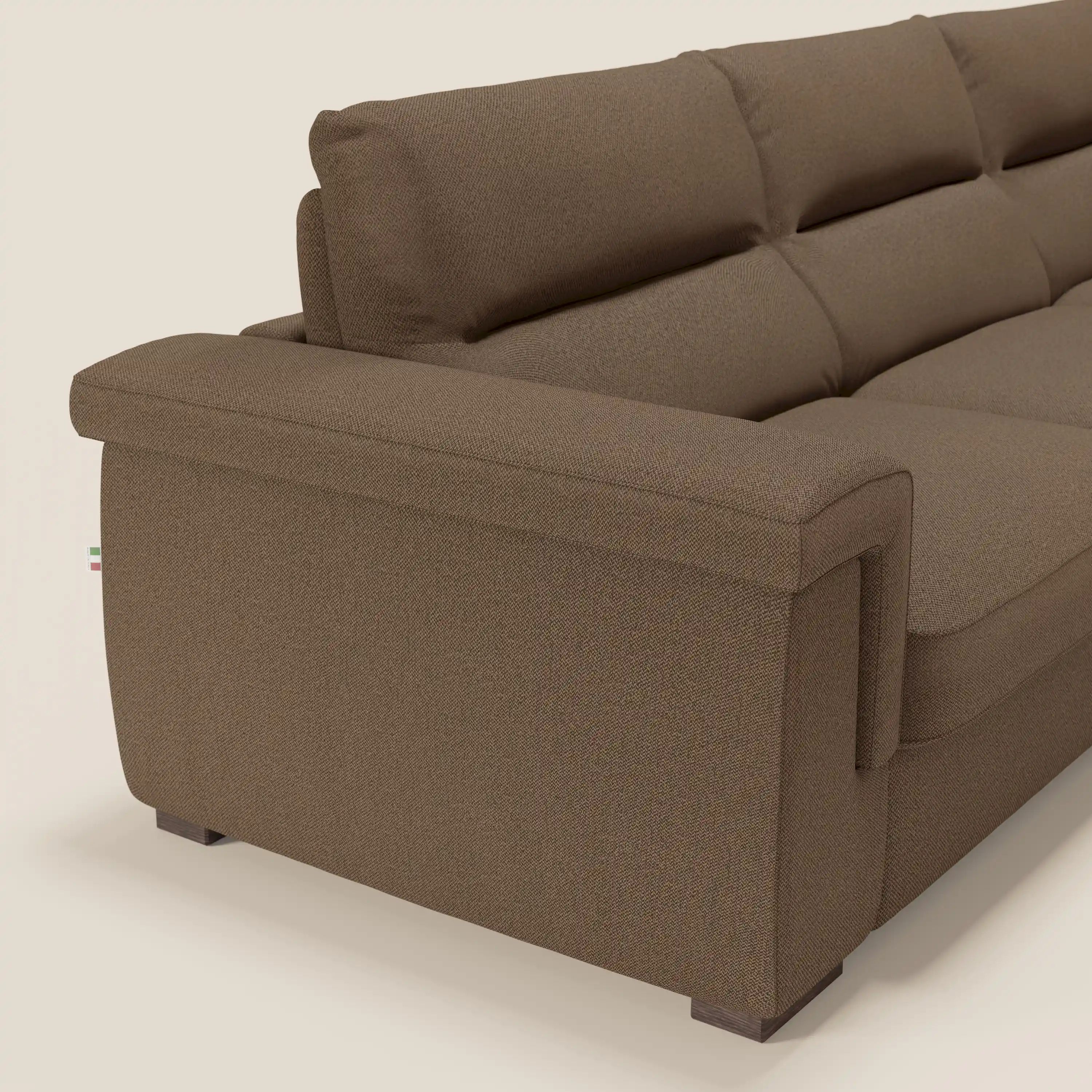 Magnolia canapé d'angle convertible avec méridienne coffre - matelas H 18cm en tissu détachable T05 - Image 6