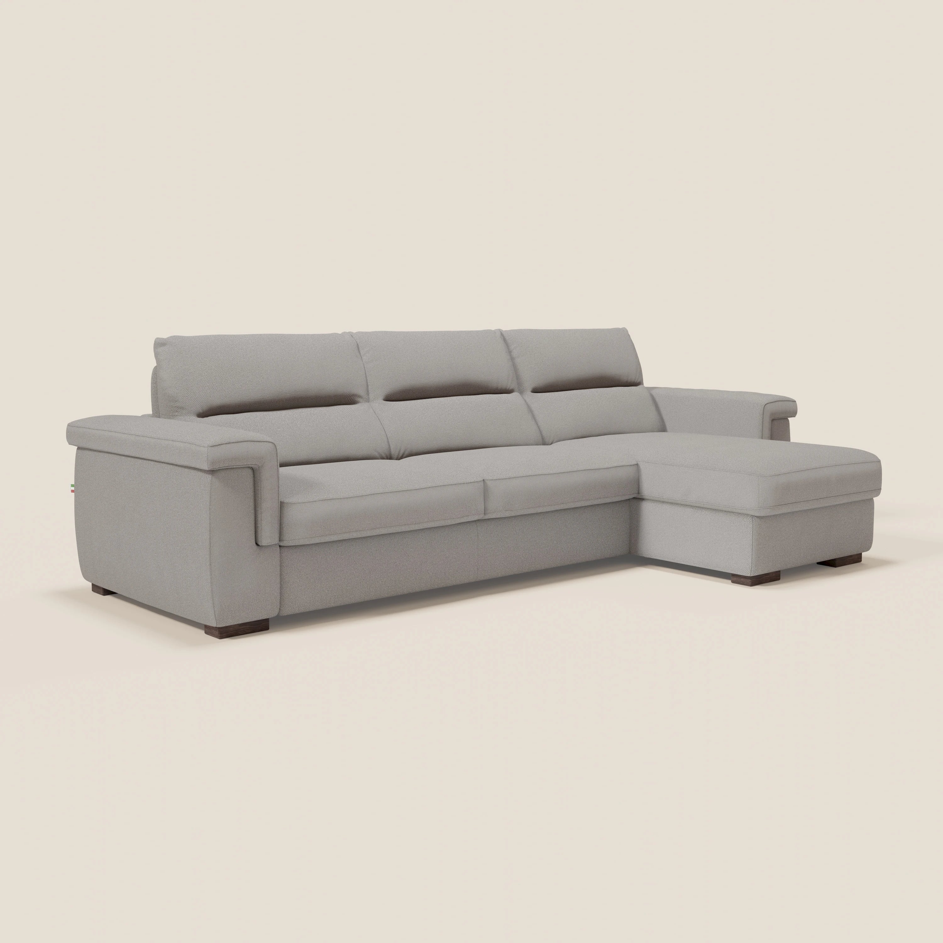Magnolia canapé d'angle convertible avec méridienne coffre - matelas H 18cm en tissu détachable T05 - Image 3