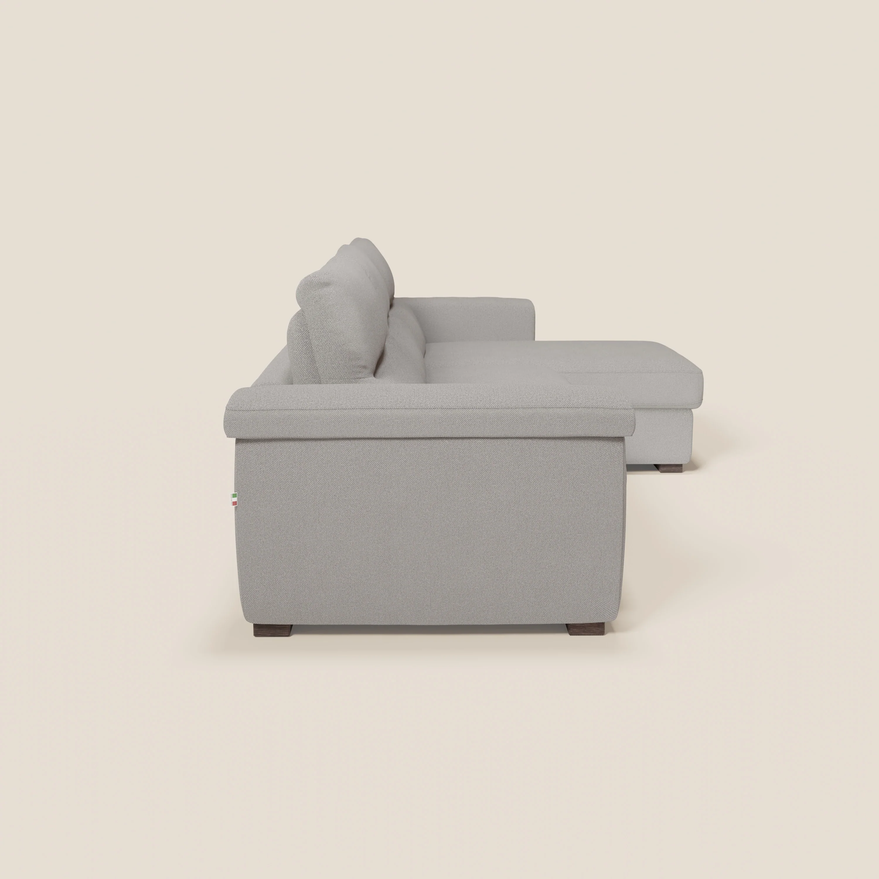 Magnolia canapé d'angle convertible avec méridienne coffre - matelas H 18cm en tissu détachable T05 - Image 4