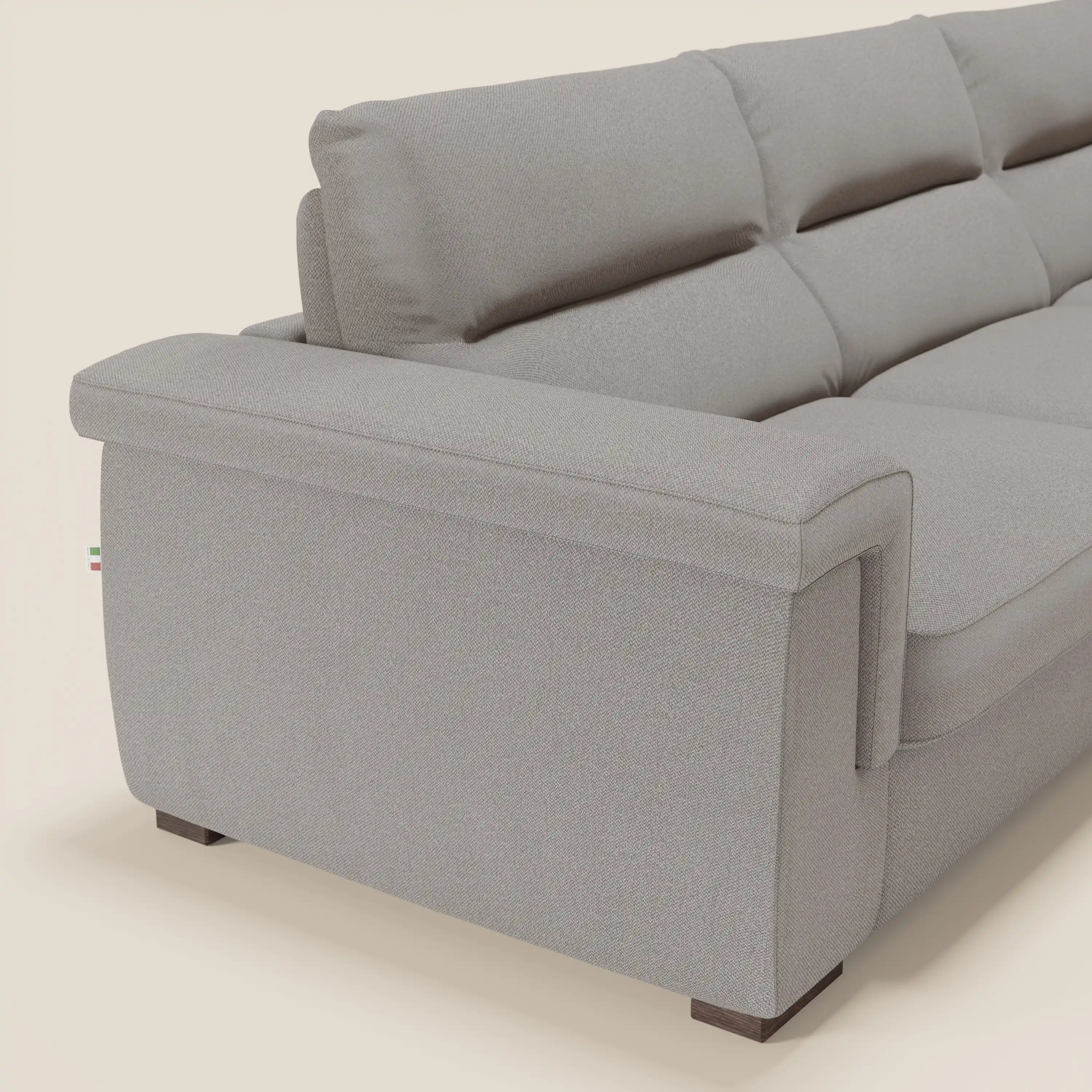Magnolia canapé d'angle convertible avec méridienne coffre - matelas H 18cm en tissu détachable T05 - Image 6