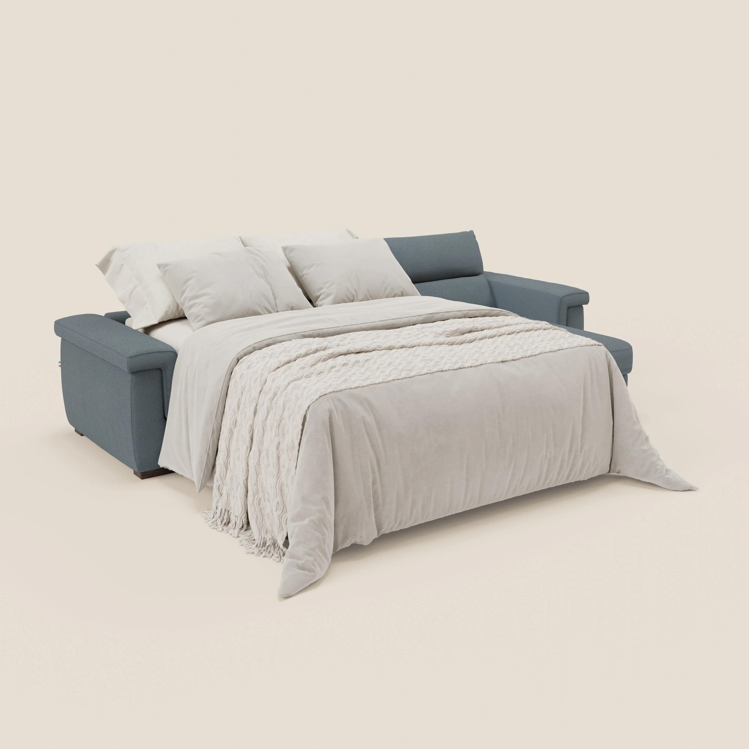 Magnolia canapé d'angle convertible avec méridienne coffre - matelas H 18cm en tissu détachable T05 - Image 2