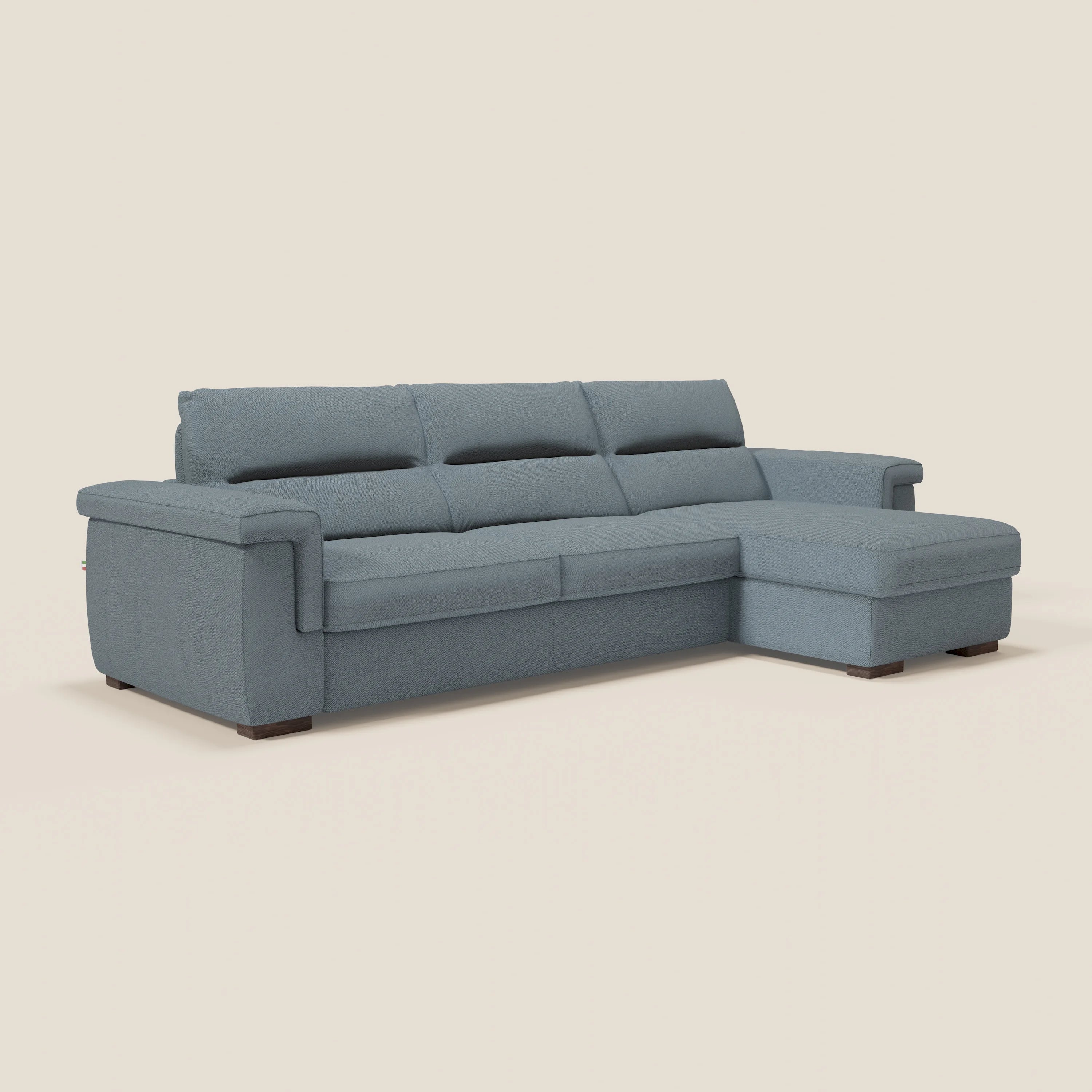 Magnolia canapé d'angle convertible avec méridienne coffre - matelas H 18cm en tissu détachable T05 - Image 3