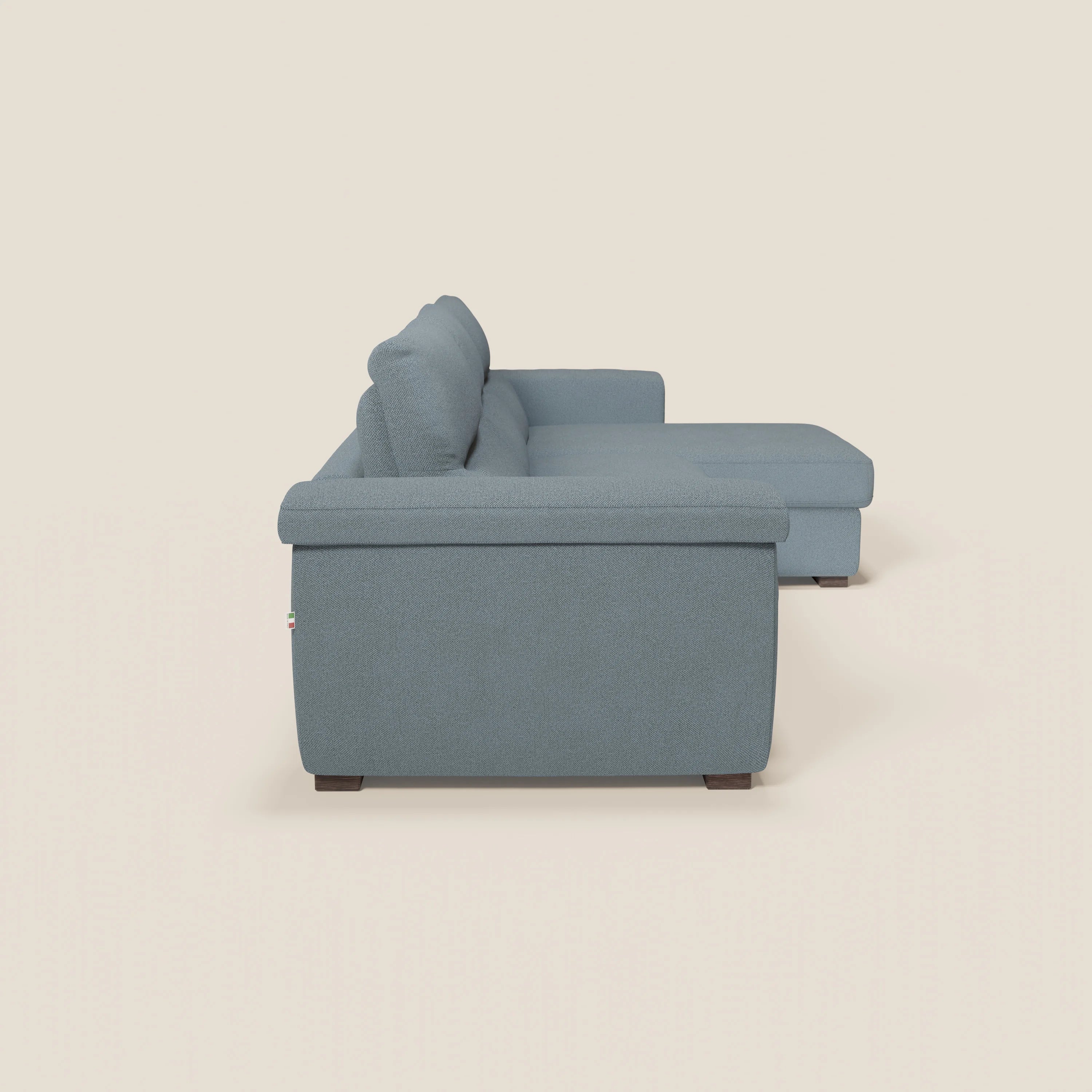Magnolia canapé d'angle convertible avec méridienne coffre - matelas H 18cm en tissu détachable T05 - Image 4
