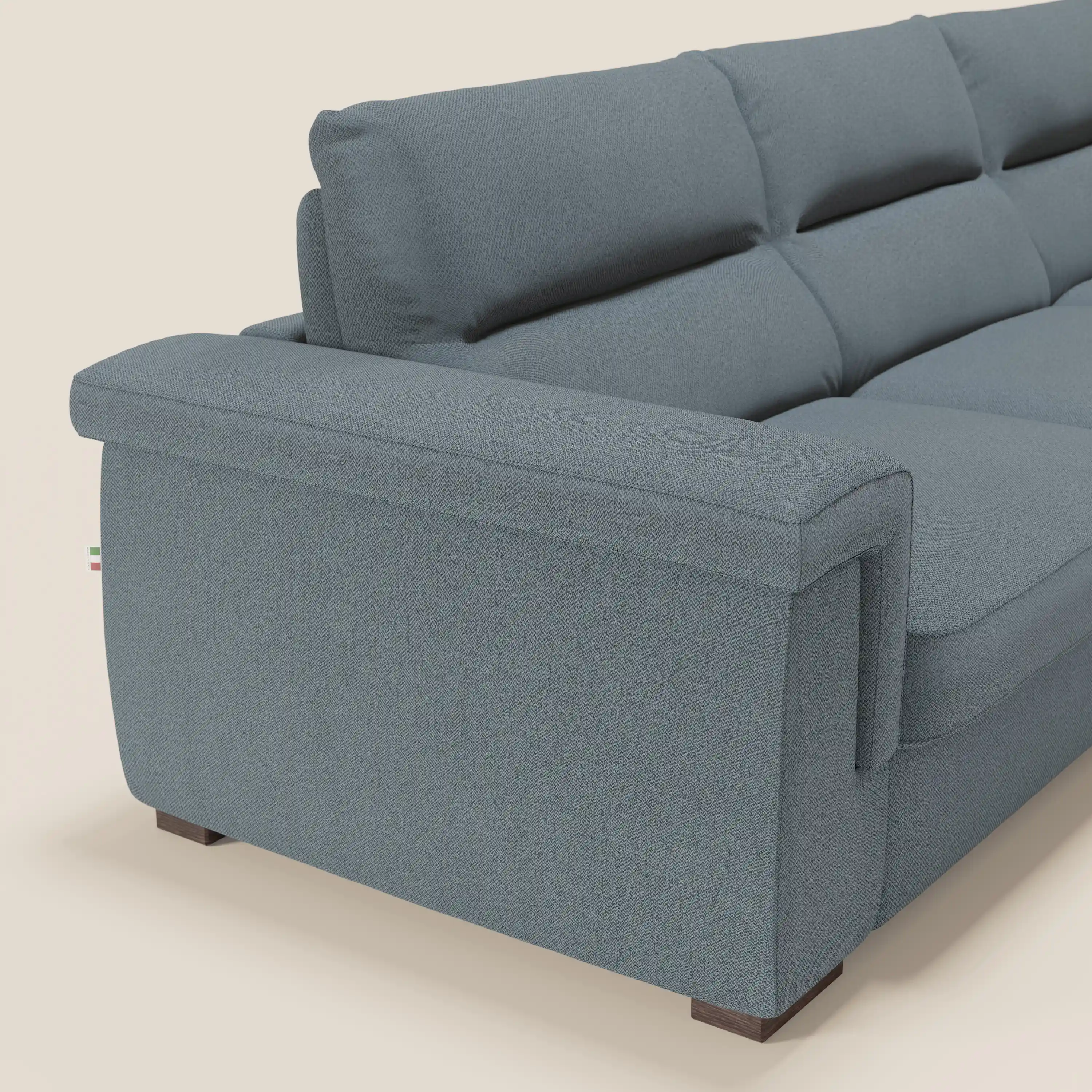 Magnolia canapé d'angle convertible avec méridienne coffre - matelas H 18cm en tissu détachable T05 - Image 6