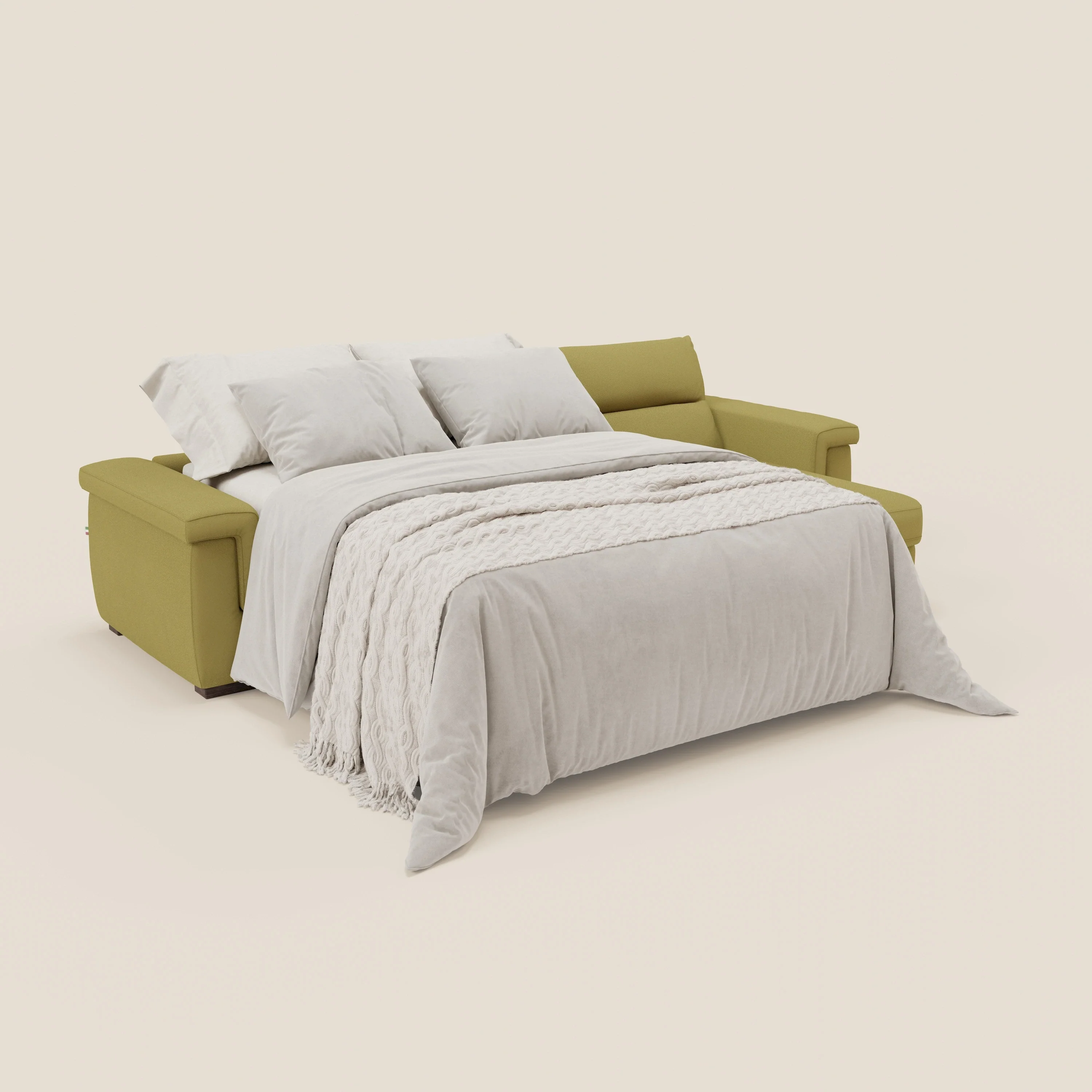 Magnolia canapé d'angle convertible avec méridienne coffre - matelas H 18cm en tissu détachable T05 - Image 2
