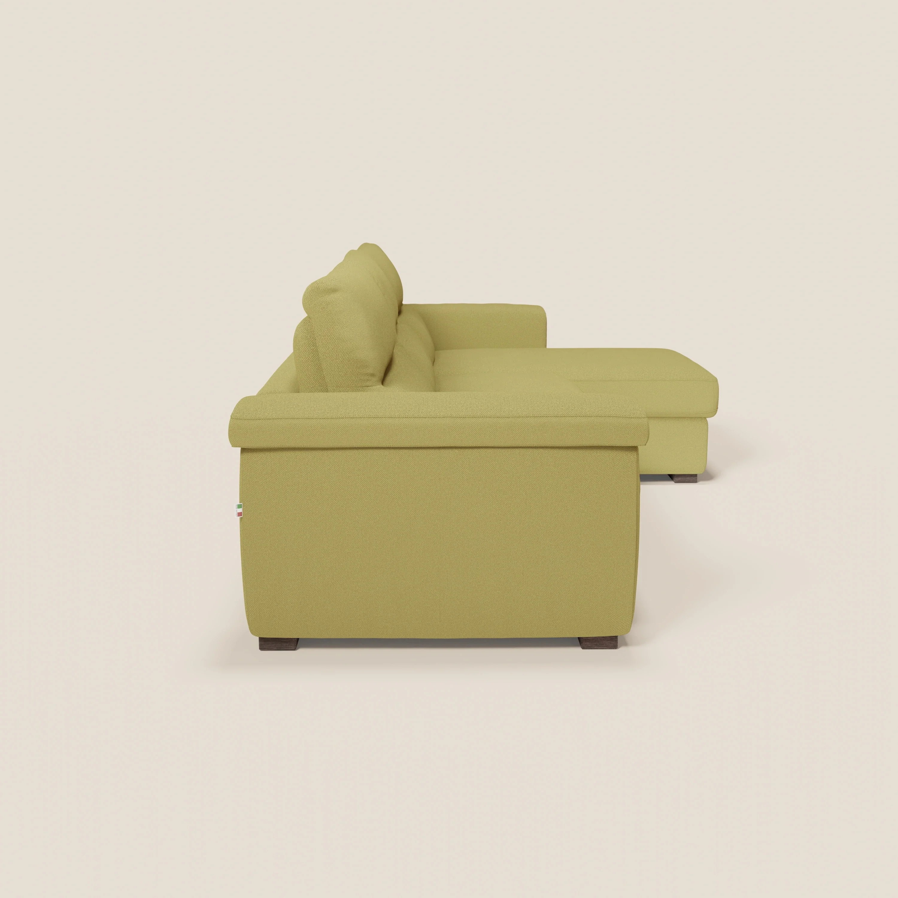 Magnolia canapé d'angle convertible avec méridienne coffre - matelas H 18cm en tissu détachable T05 - Image 4