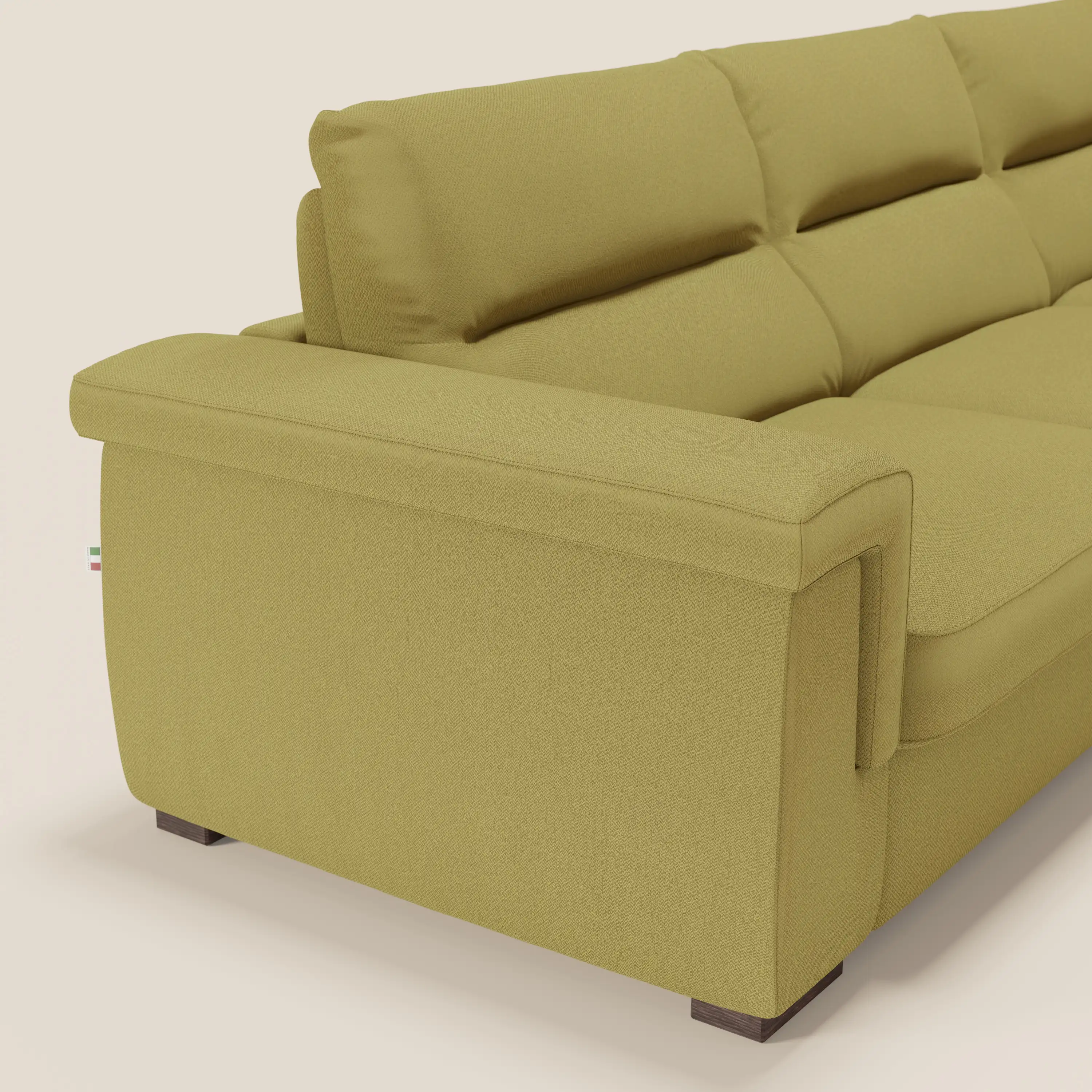 Magnolia canapé d'angle convertible avec méridienne coffre - matelas H 18cm en tissu détachable T05 - Image 6