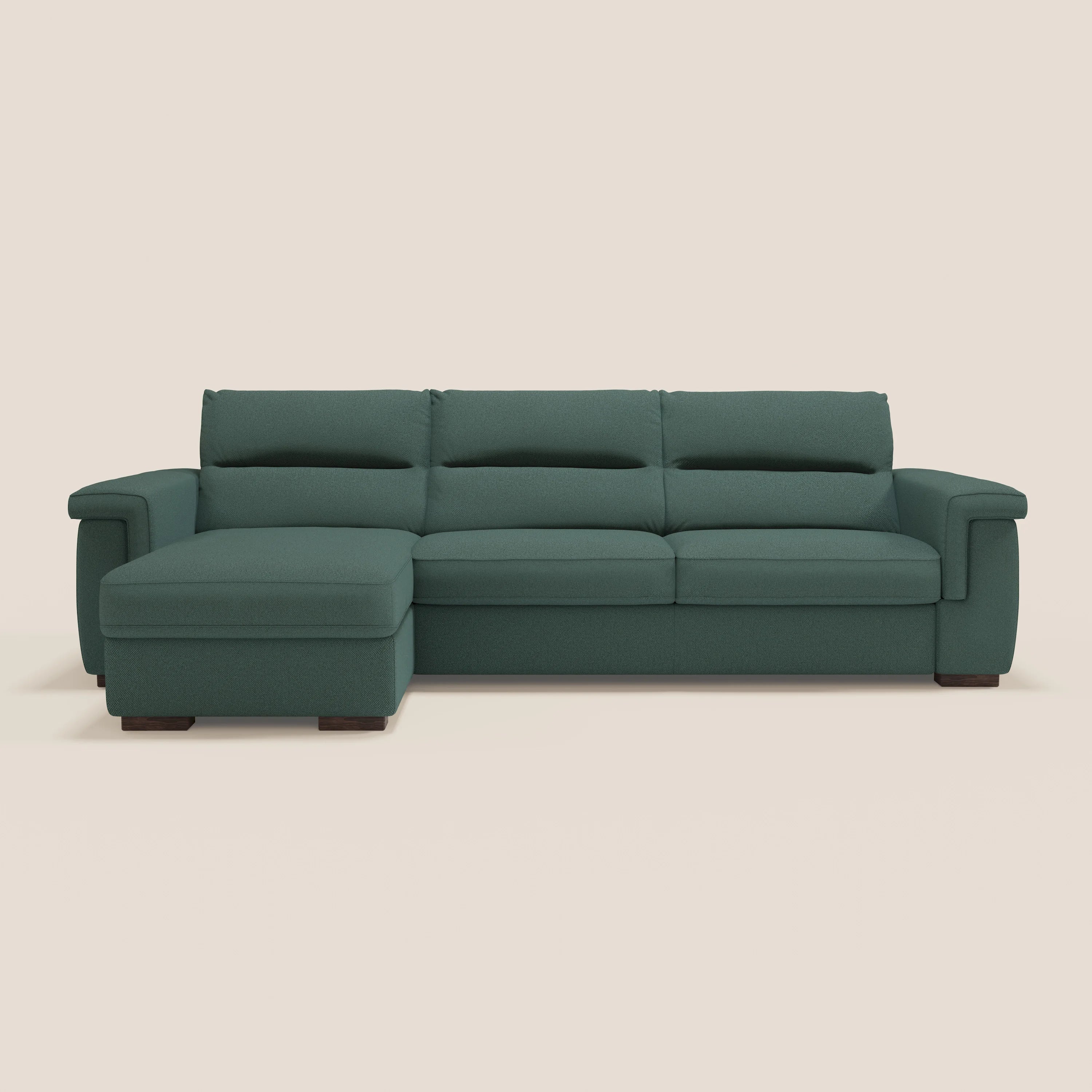 Magnolia canapé d'angle convertible avec méridienne coffre - matelas H 18cm en tissu détachable T05 - Image 12