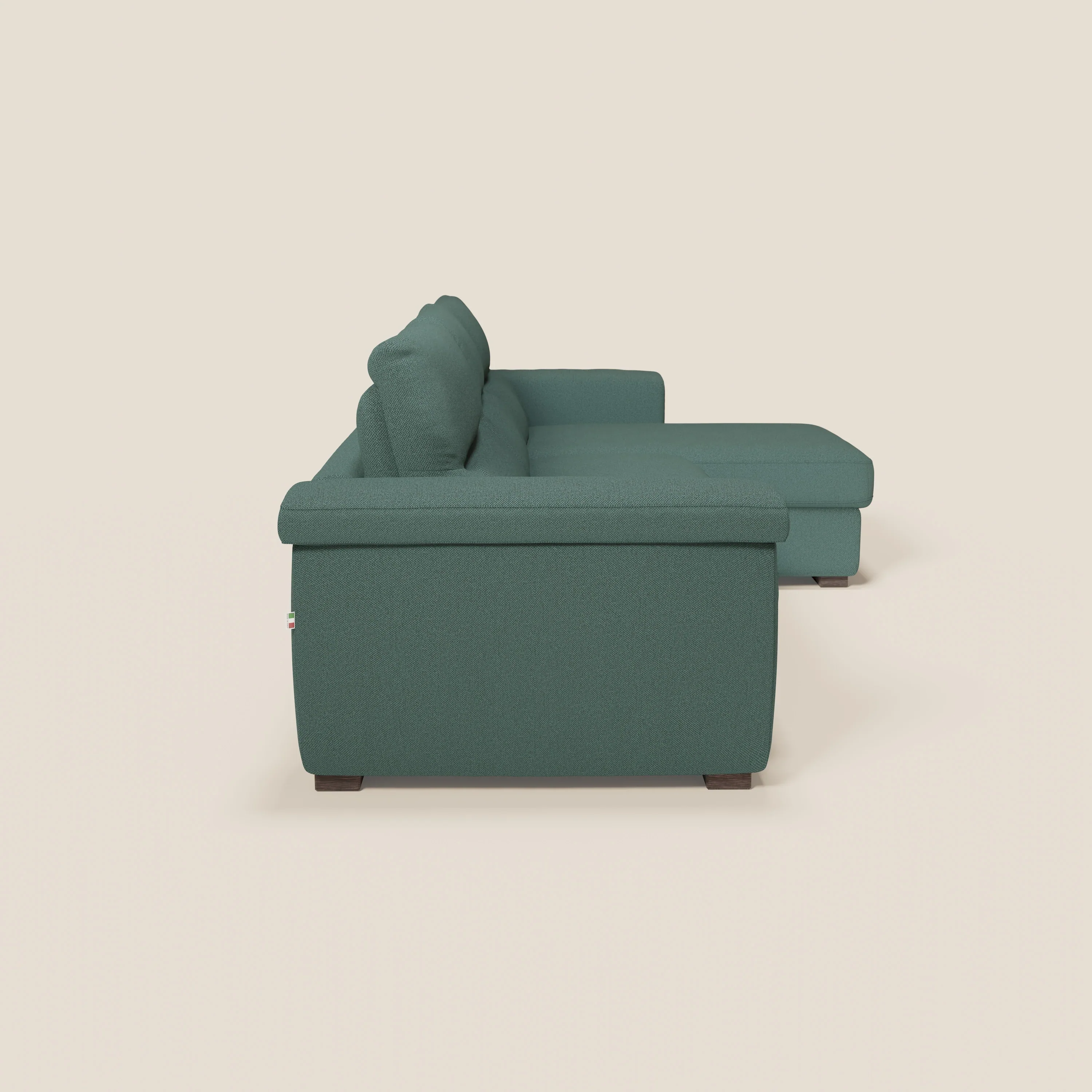 Magnolia canapé d'angle convertible avec méridienne coffre - matelas H 18cm en tissu détachable T05 - Image 4