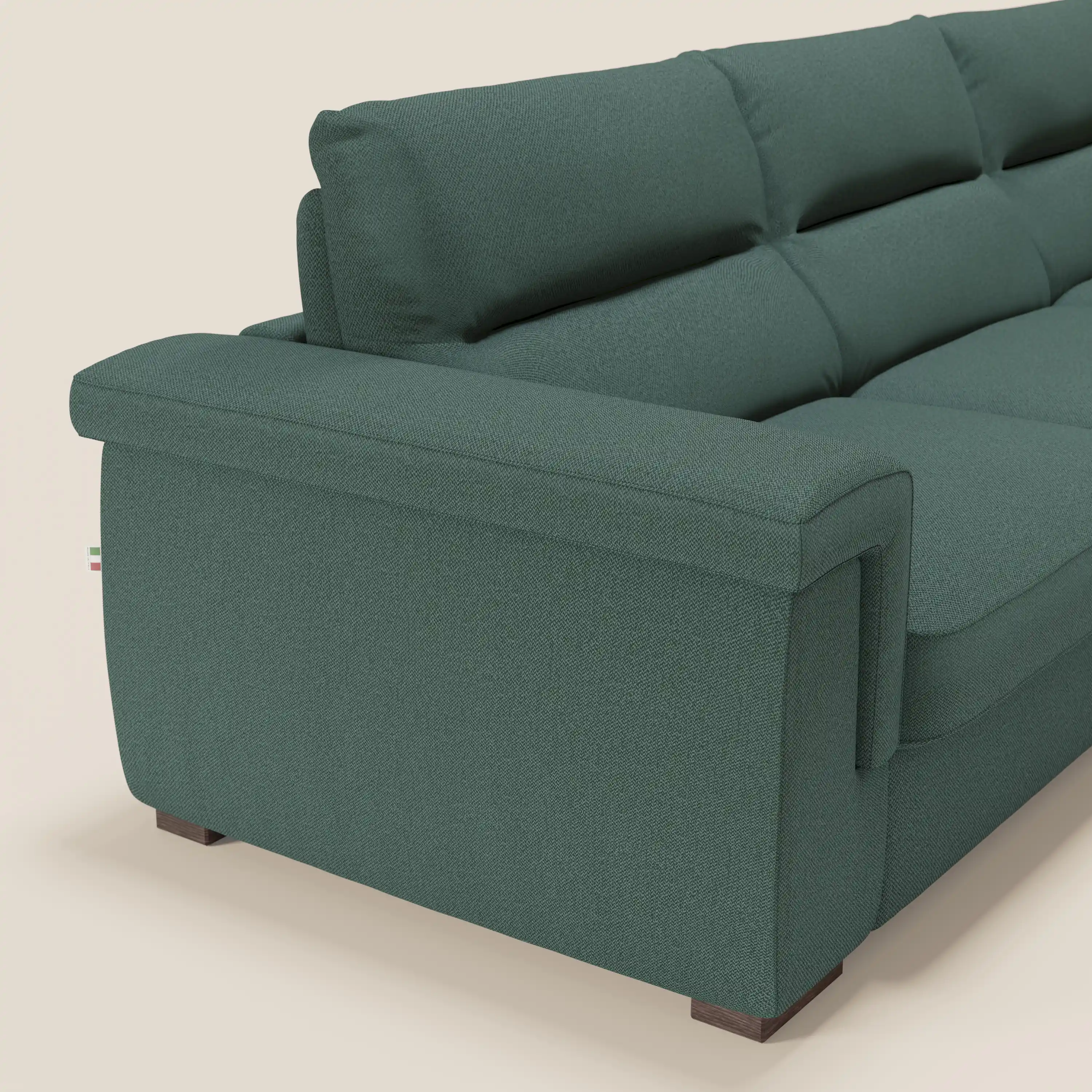 Magnolia canapé d'angle convertible avec méridienne coffre - matelas H 18cm en tissu détachable T05 - Image 6