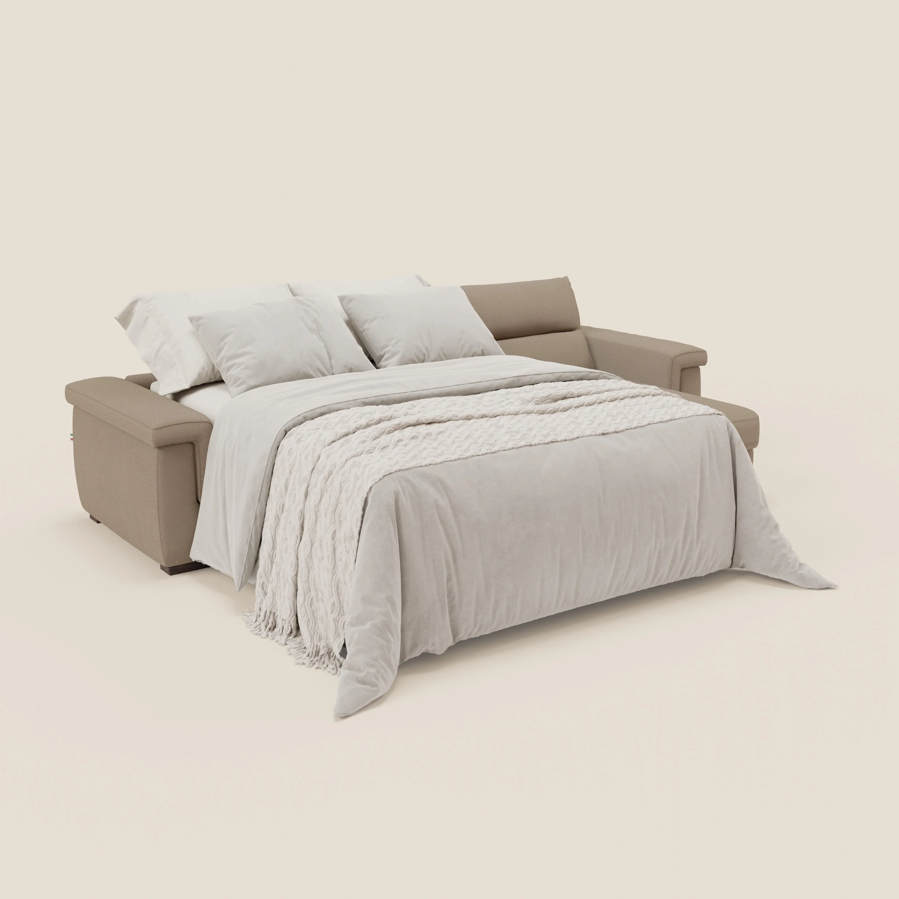 Magnolia canapé d'angle convertible avec méridienne coffre - matelas H 18cm en tissu détachable T05 - Image 2
