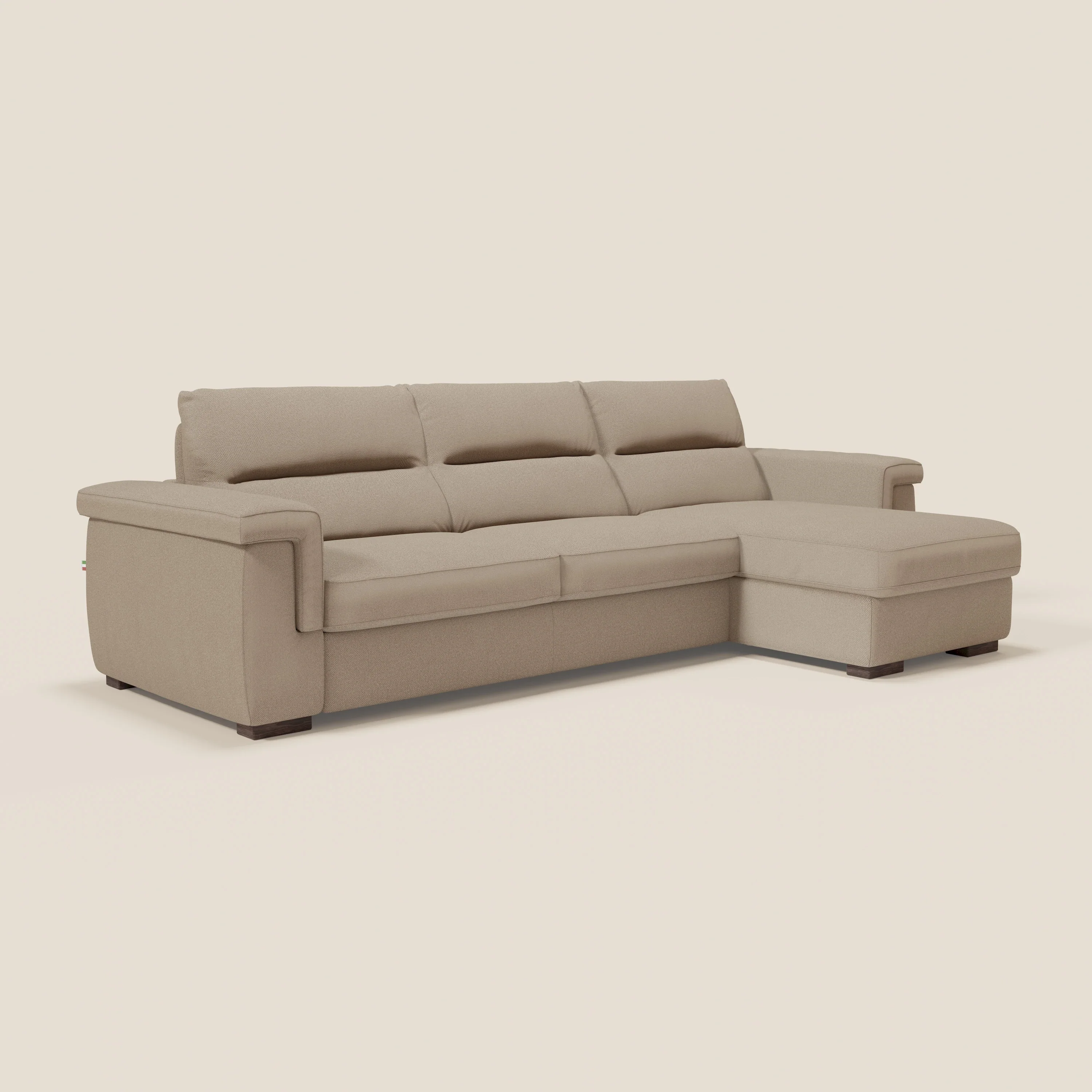 Magnolia canapé d'angle convertible avec méridienne coffre - matelas H 18cm en tissu détachable T05 - Image 3