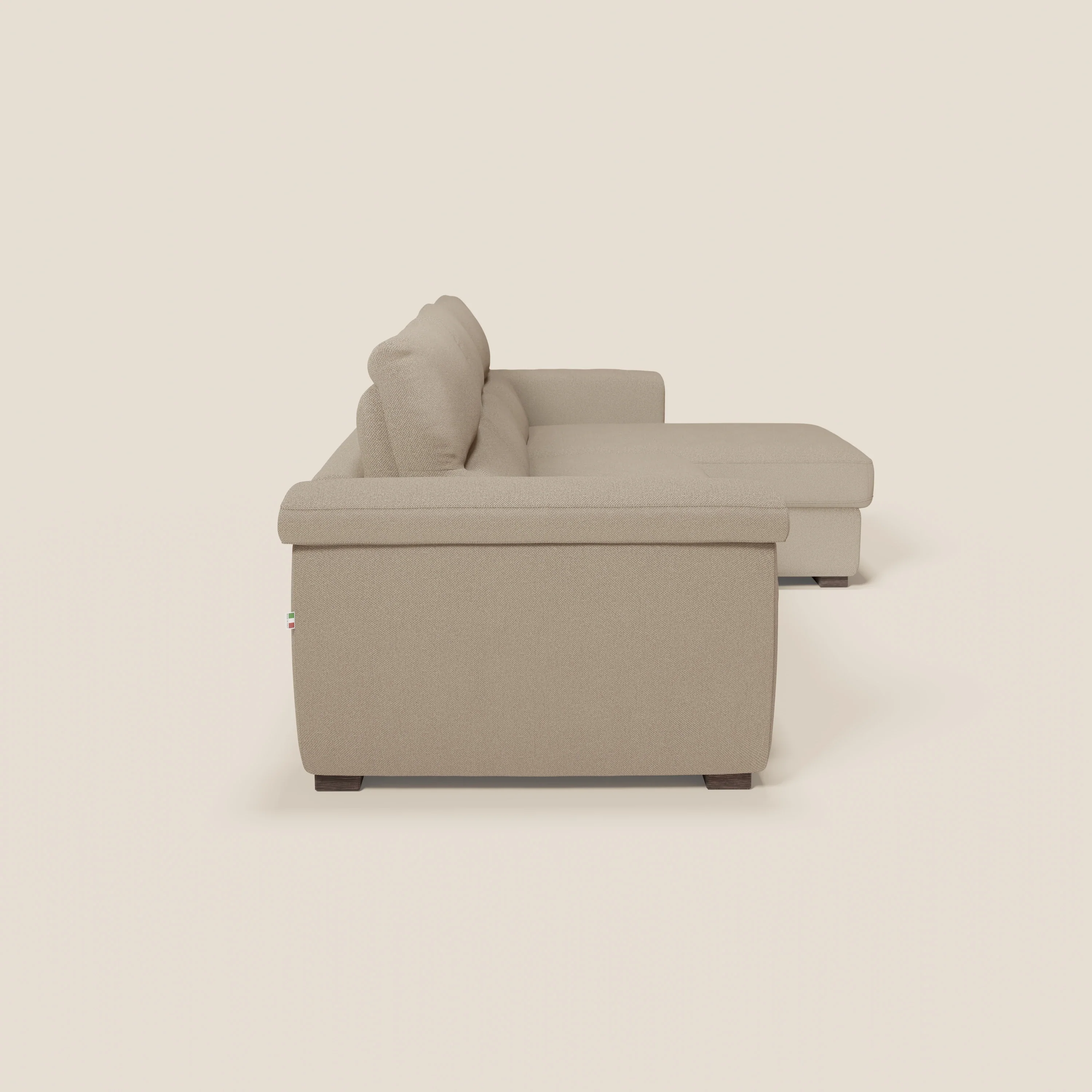 Magnolia canapé d'angle convertible avec méridienne coffre - matelas H 18cm en tissu détachable T05 - Image 4