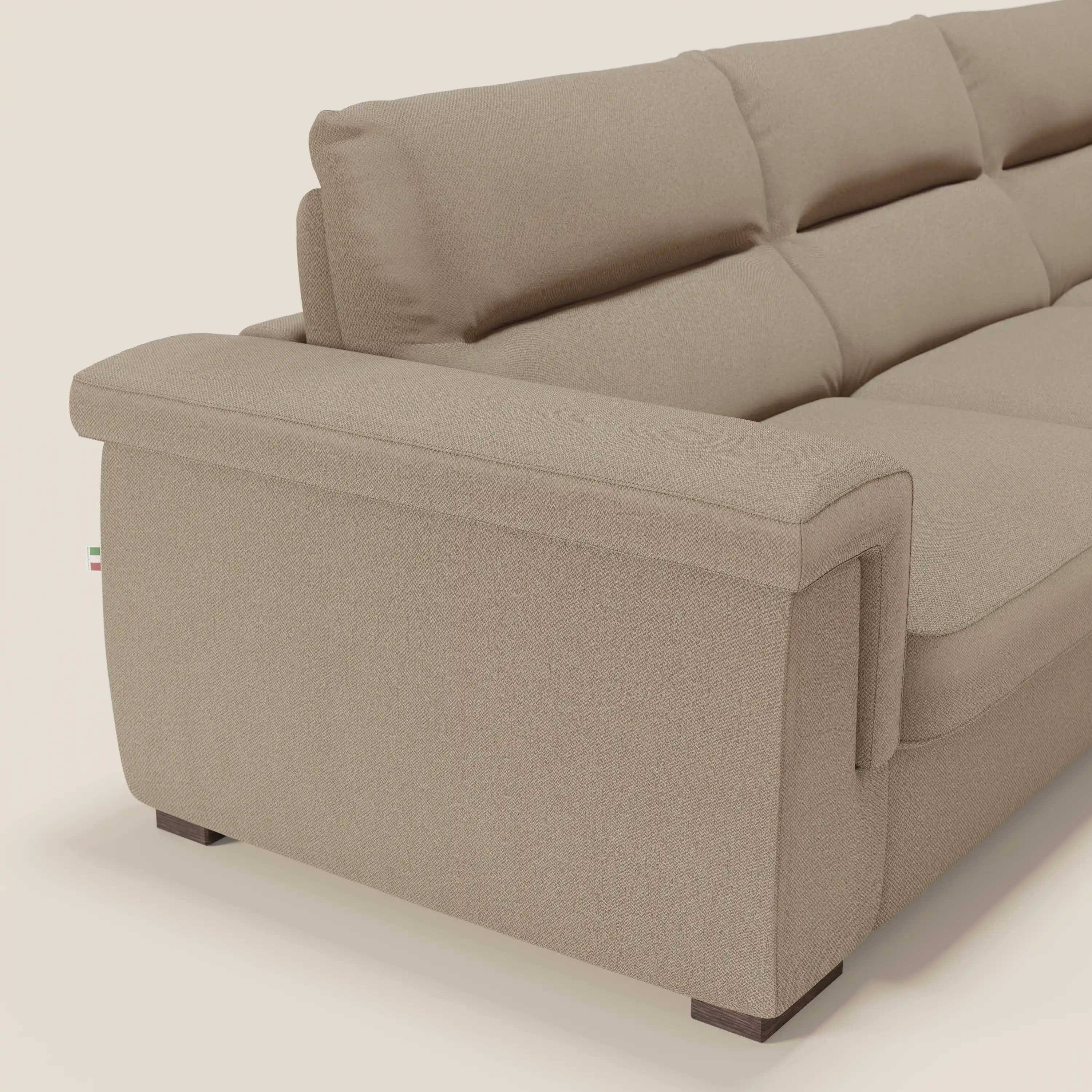 Magnolia canapé d'angle convertible avec méridienne coffre - matelas H 18cm en tissu détachable T05 - Image 6