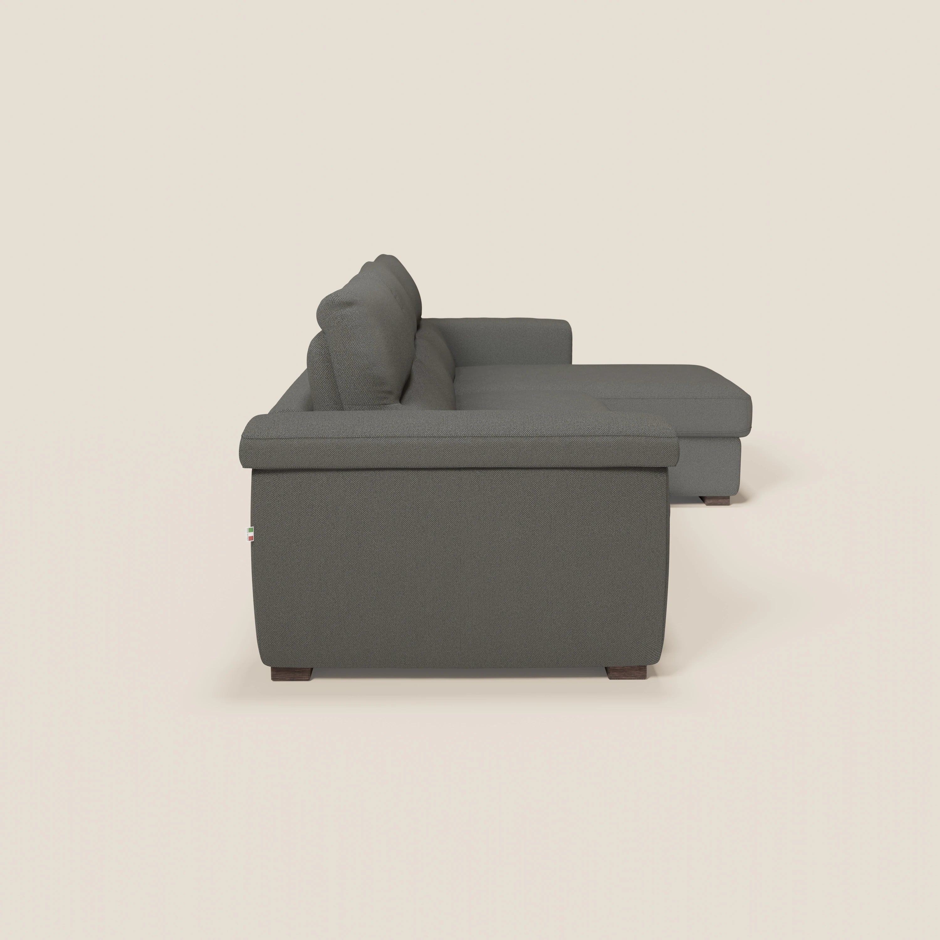 Magnolia canapé d'angle convertible avec méridienne coffre - matelas H 18cm en tissu détachable T05 - Image 4