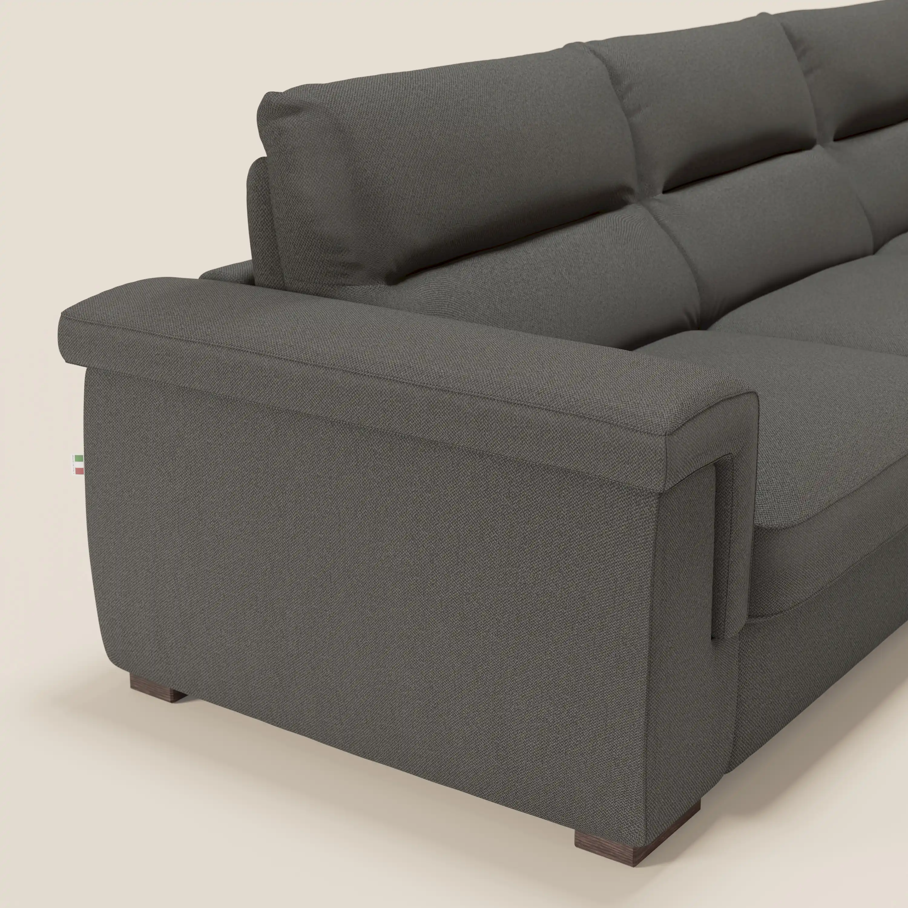 Magnolia canapé d'angle convertible avec méridienne coffre - matelas H 18cm en tissu détachable T05 - Image 6