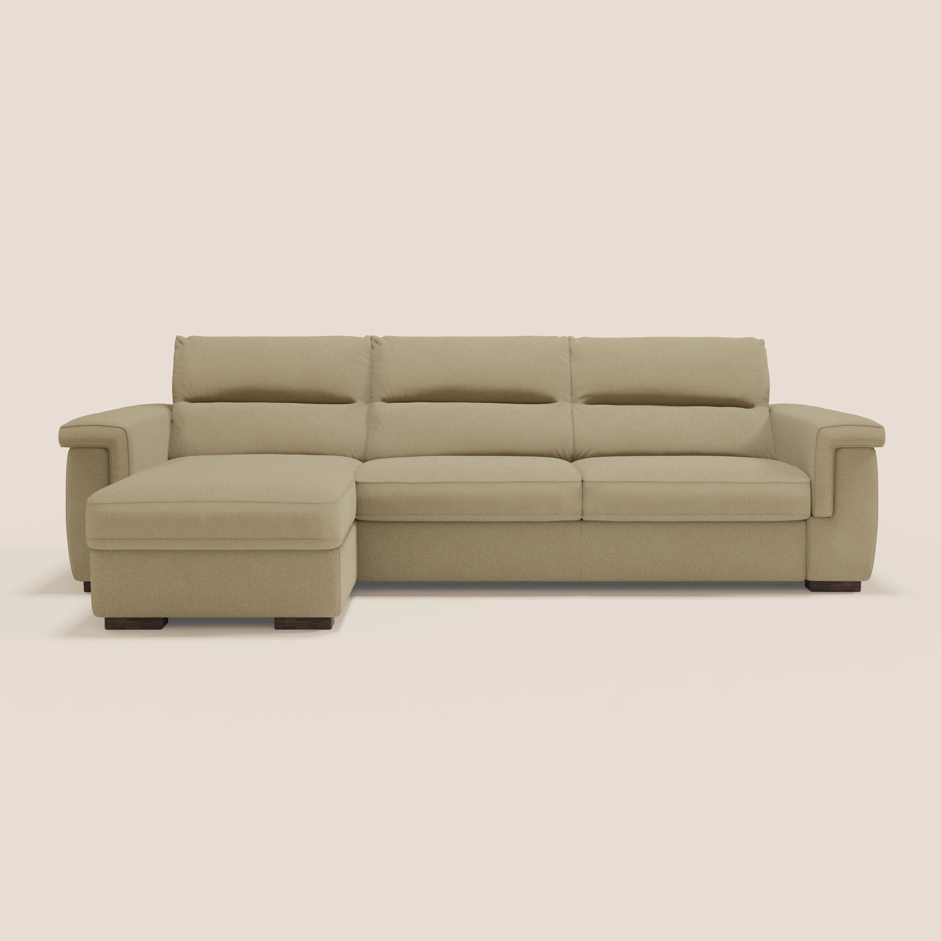 Magnolia canapé d'angle convertible avec méridienne coffre - matelas H 18cm en tissu détachable T05 - Image 12