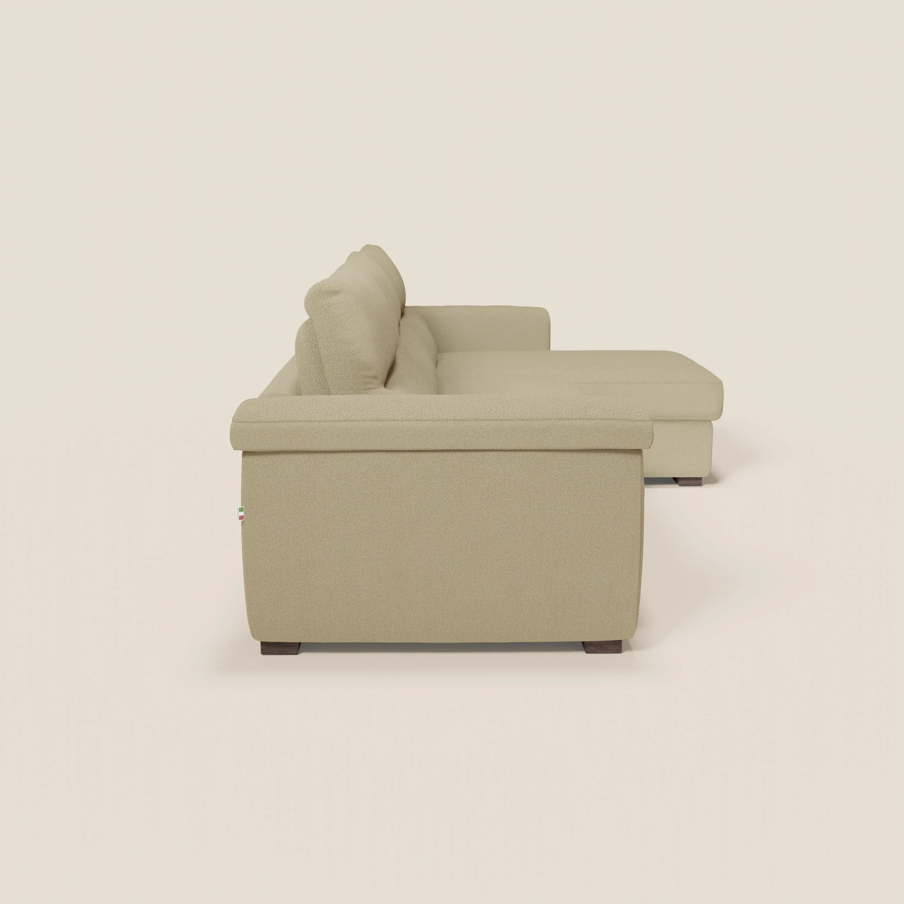 Magnolia canapé d'angle convertible avec méridienne coffre - matelas H 18cm en tissu détachable T05 - Image 4