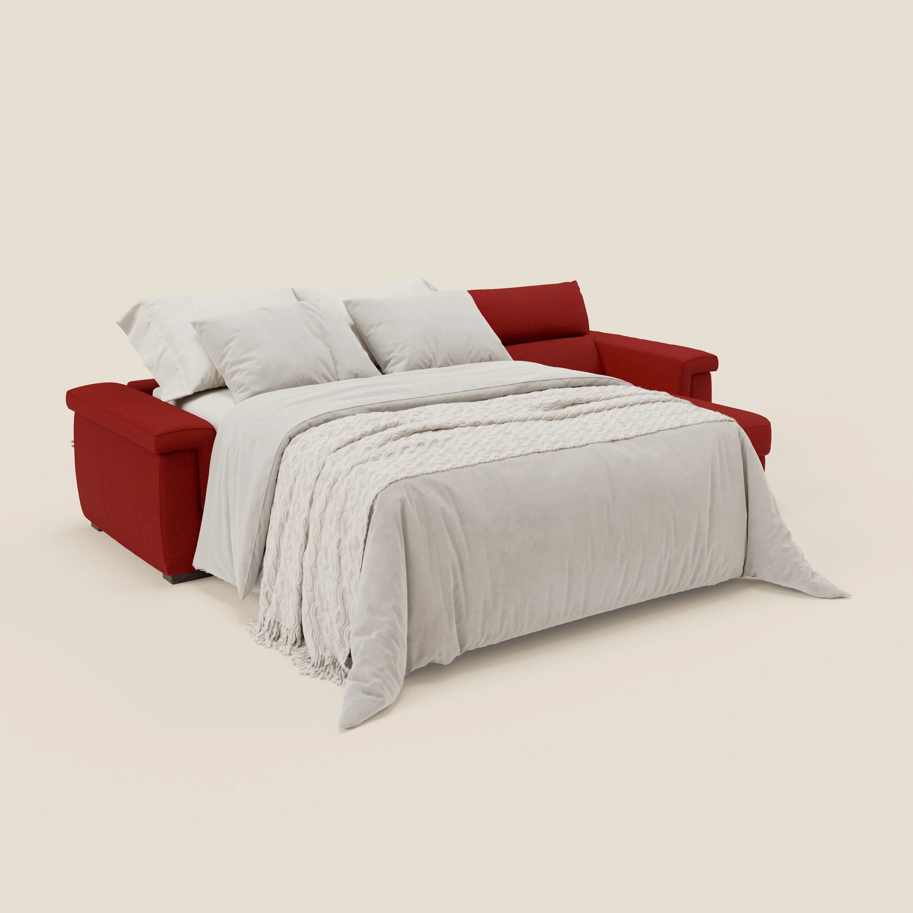 Magnolia canapé d'angle convertible avec méridienne coffre - matelas H 18cm en tissu détachable T05 - Image 2