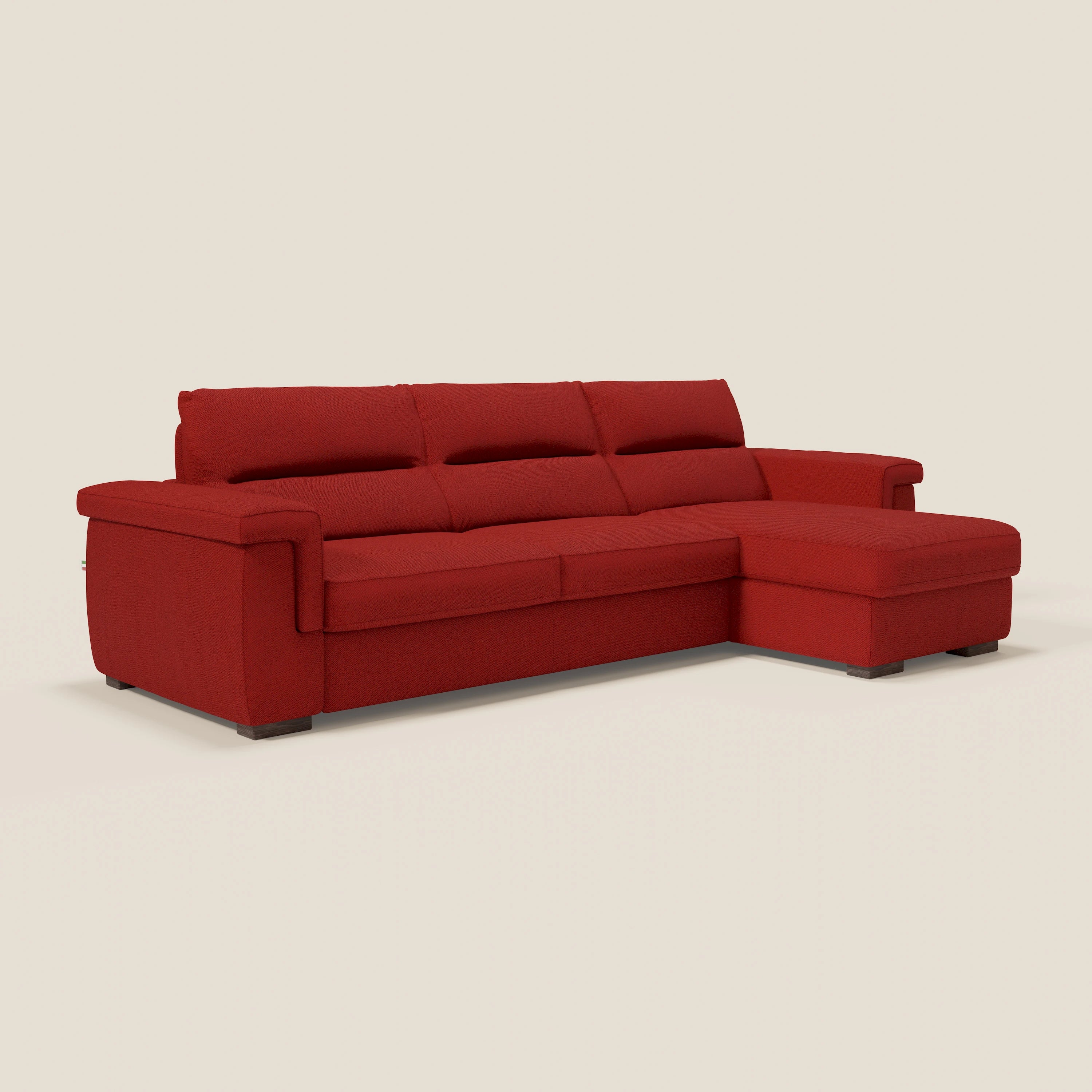 Magnolia canapé d'angle convertible avec méridienne coffre - matelas H 18cm en tissu détachable T05 - Image 3